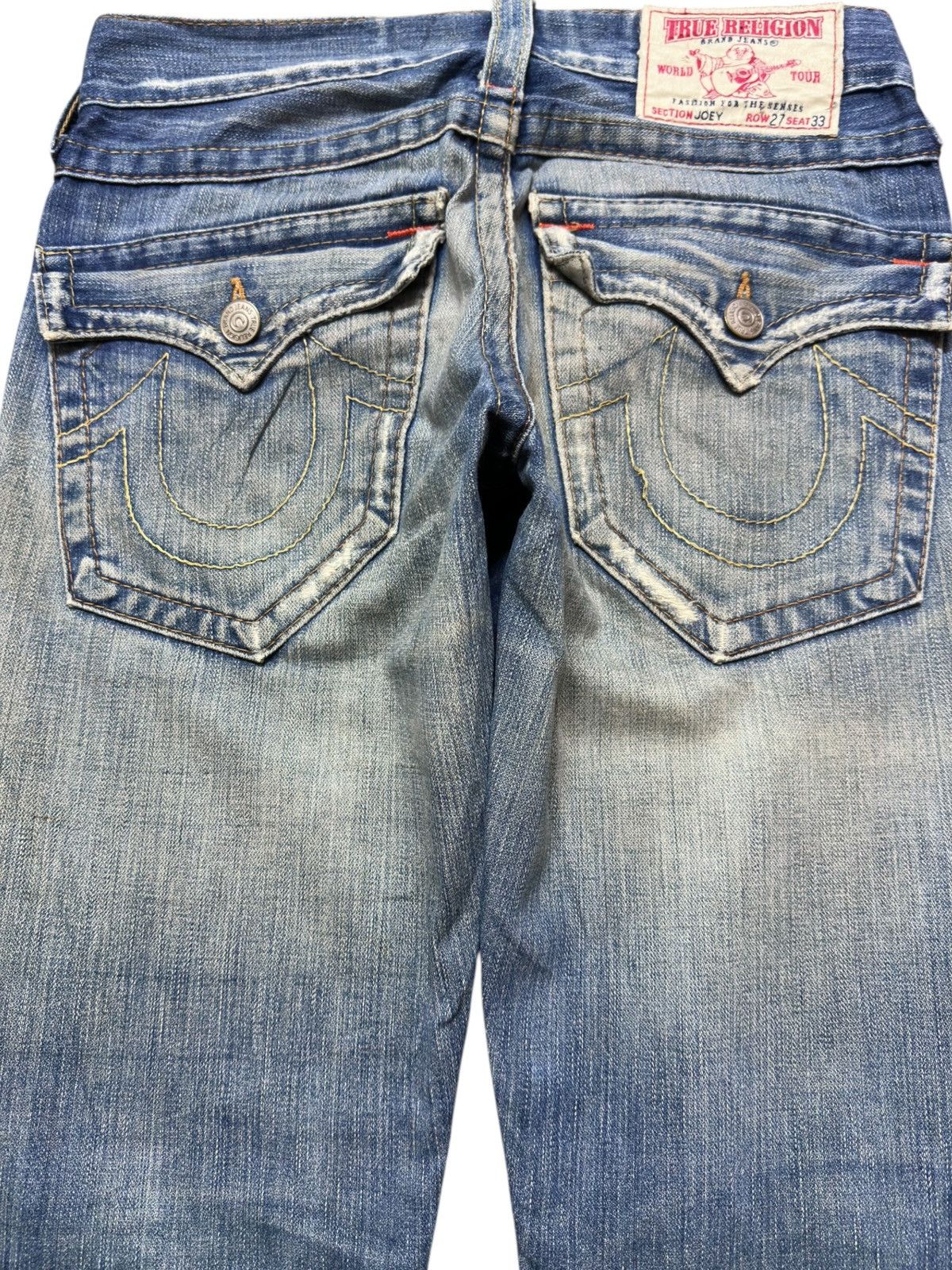 True Religion Vintage True Religion Joey Flare Twist Leg Distressed Denim Size US 31 - 6 Thumbnail