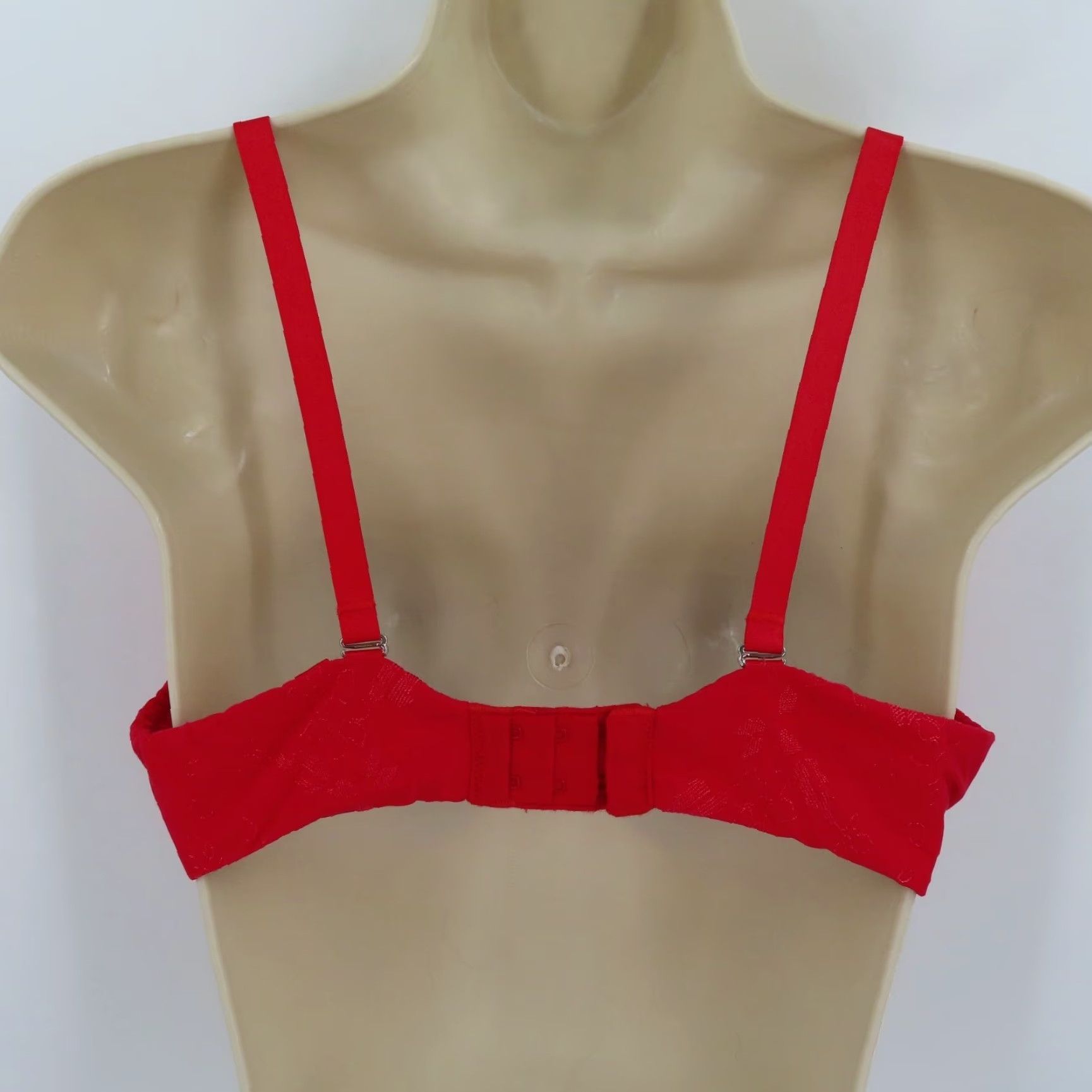 Vintage Lily of France Bra 36C Push Up Underwire Red Floral Pattern 2131101 Women Size ONE SIZE - 5 Thumbnail