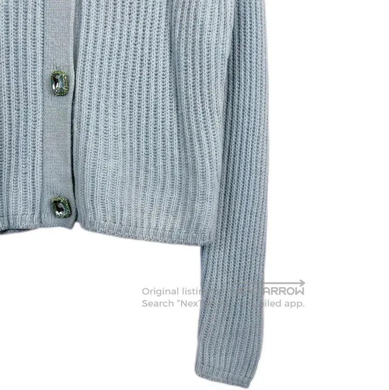Miu Miu Miu Miu Light Blue Cotton Long Sleeve Pullover . Size XXS / US 00 / IT 34 - 4 Thumbnail