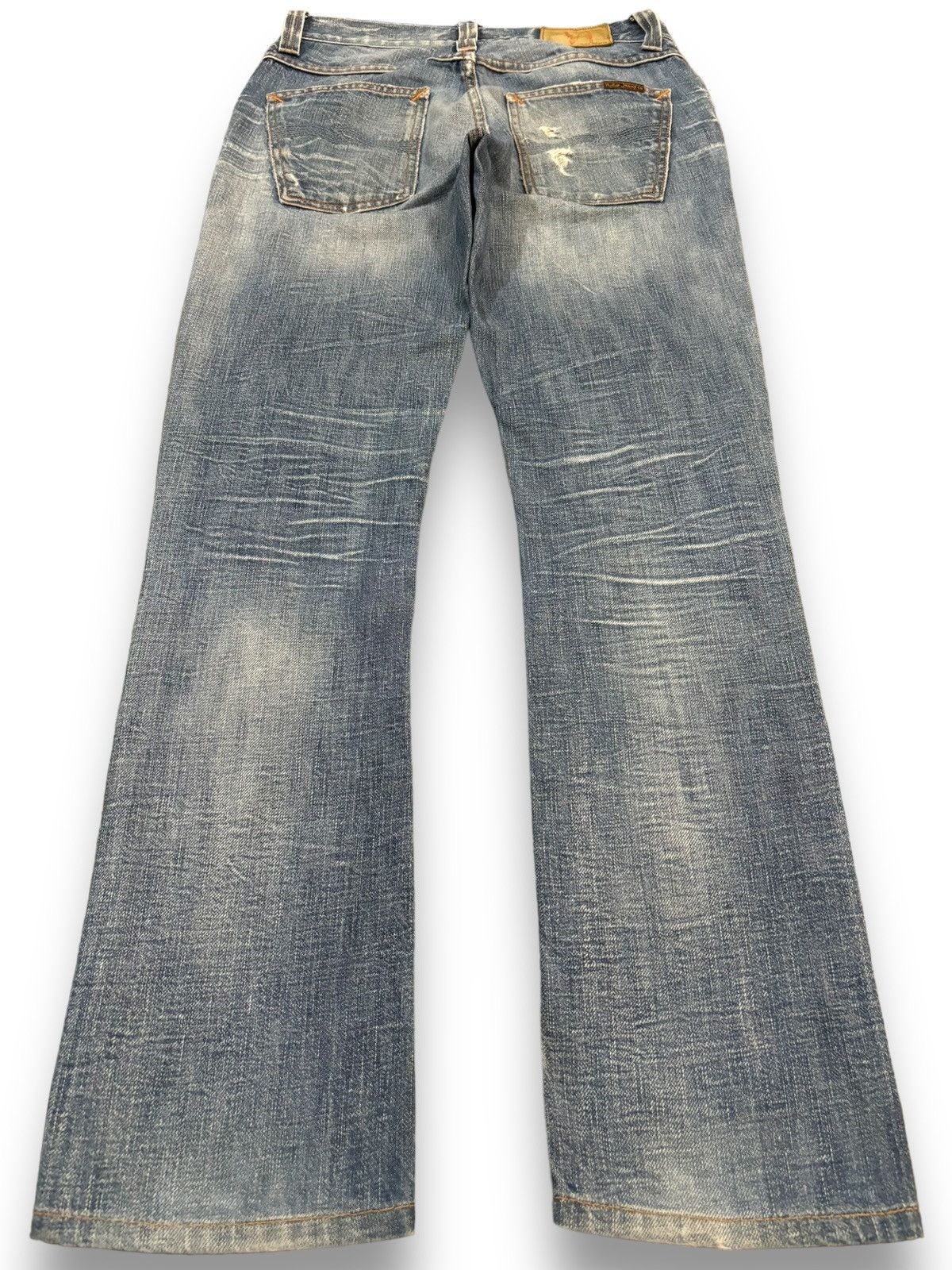 Nudie Jeans Vintage Nudie Whiskers Blue Washed Distressed Grunge Jeans Size US 29 - 2 Thumbnail