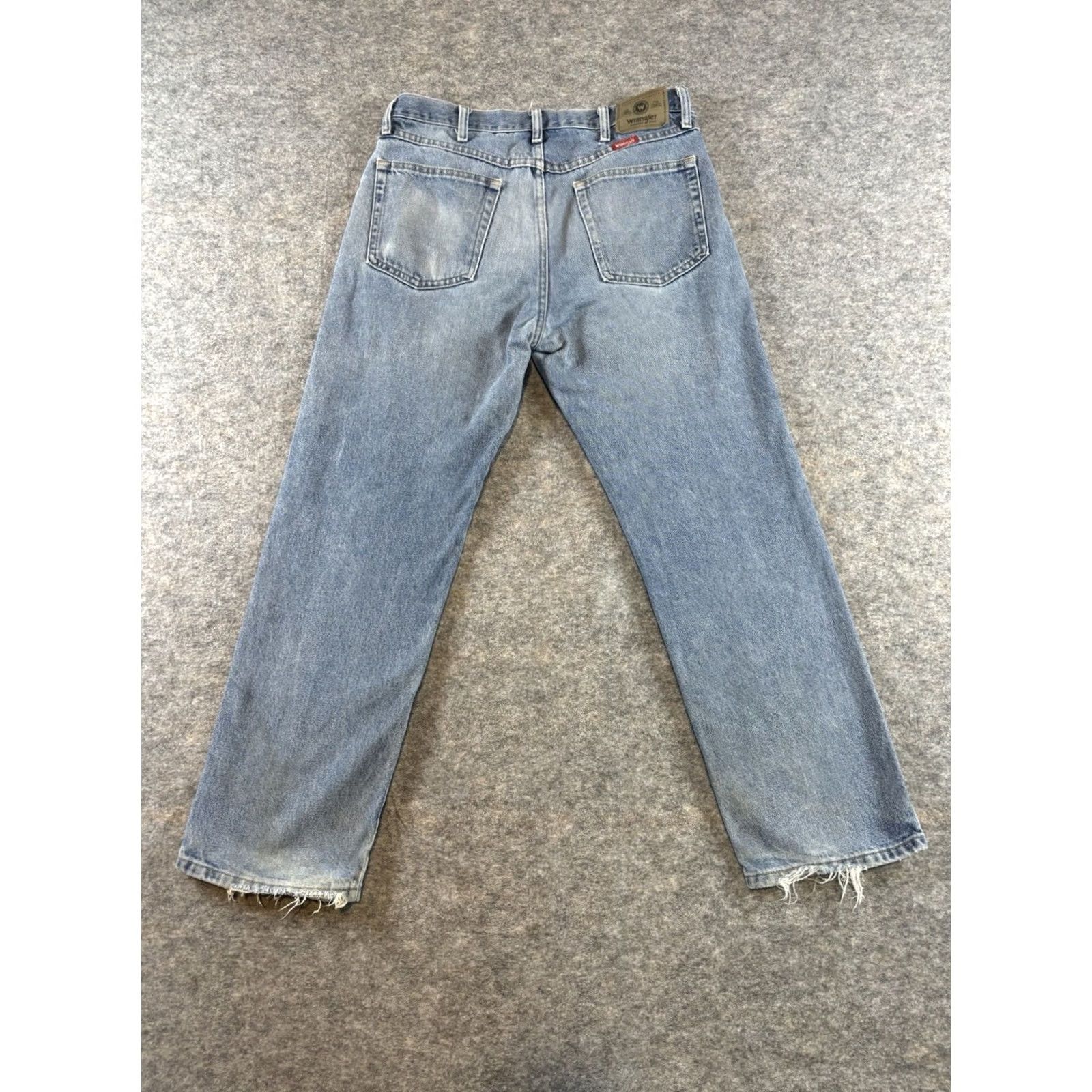 Wrangler Wrangler Jeans Men's 34x29 Light Blue Wash Regular Fit Denim 5-Pocket Cowboy Wrangler 13MWZ Blue Cotton Jeans Mens Regular Straight Washable Size US 34 / EU 50 - 4 Thumbnail