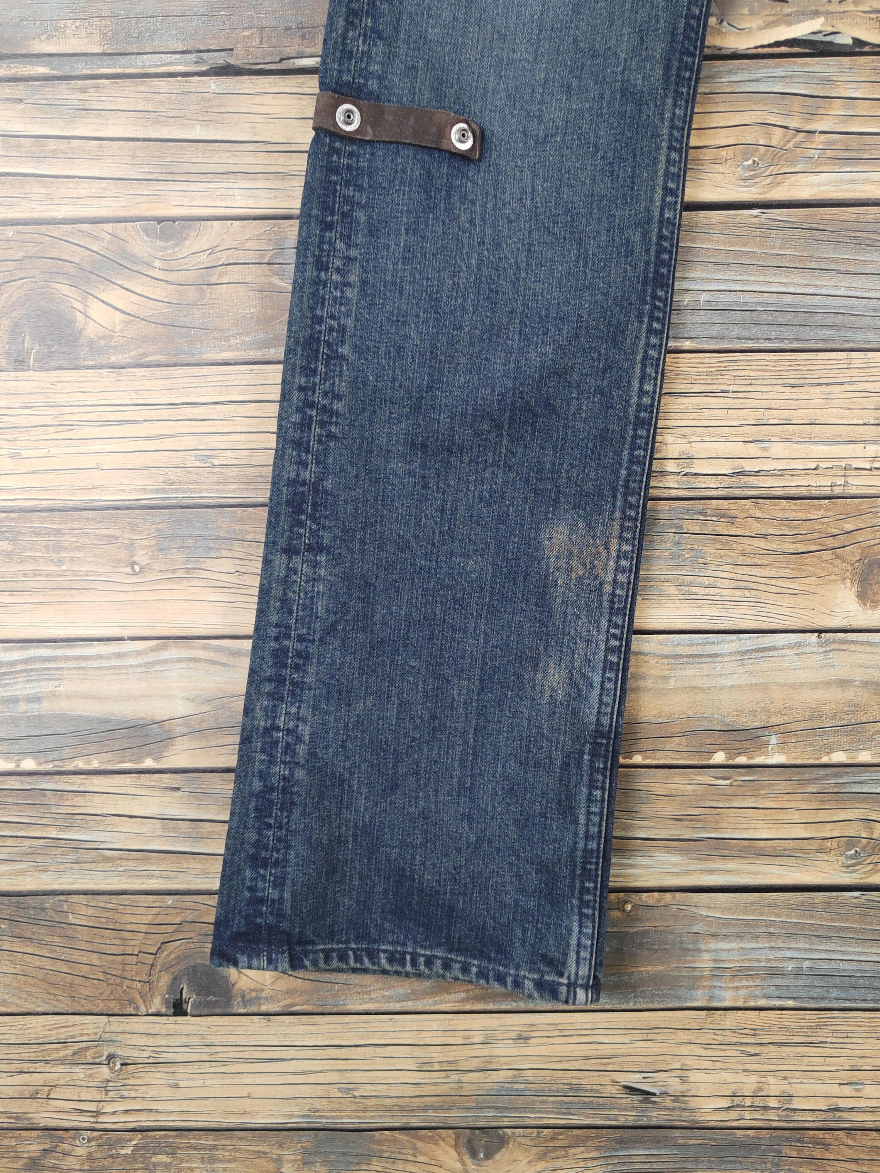 Japanese Brand DL Woman on The Verge Dark Blue Ripped denim Jeans #622 Size 28" / US 6 / IT 42 - 4 Thumbnail