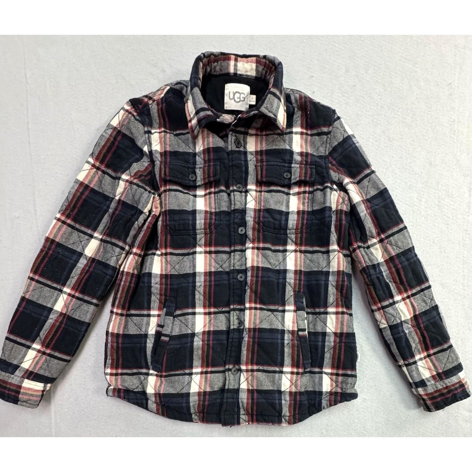 Ugg UGG Jacket Small Blue Plaid Quilted Flannel Button Front Lined Warm Unisex Size US S / EU 44-46 / 1 - 2 Thumbnail
