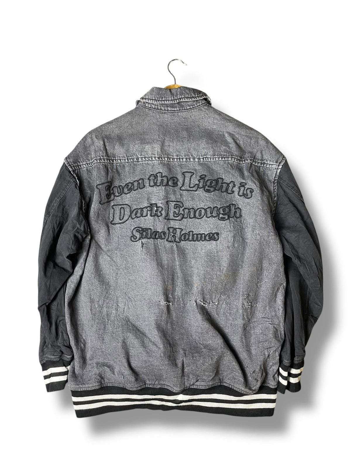 Silas × Vintage SILAS Brand Varsity Denim Jeans Jacket (131) Size US M / EU 48-50 / 2 - 5 Thumbnail