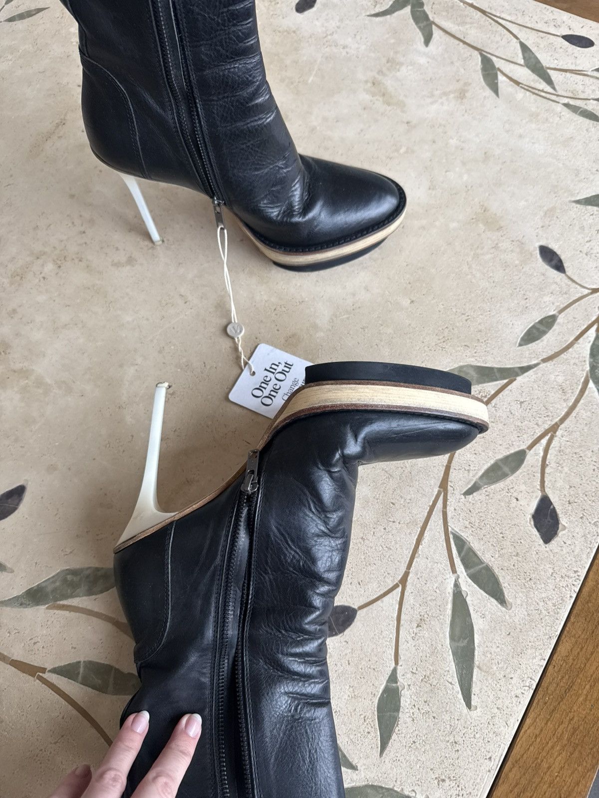Ann Demeulemeester Anne Demeulemeester leather platform riding boots heeled Size US 9 / IT 39 - 4 Thumbnail