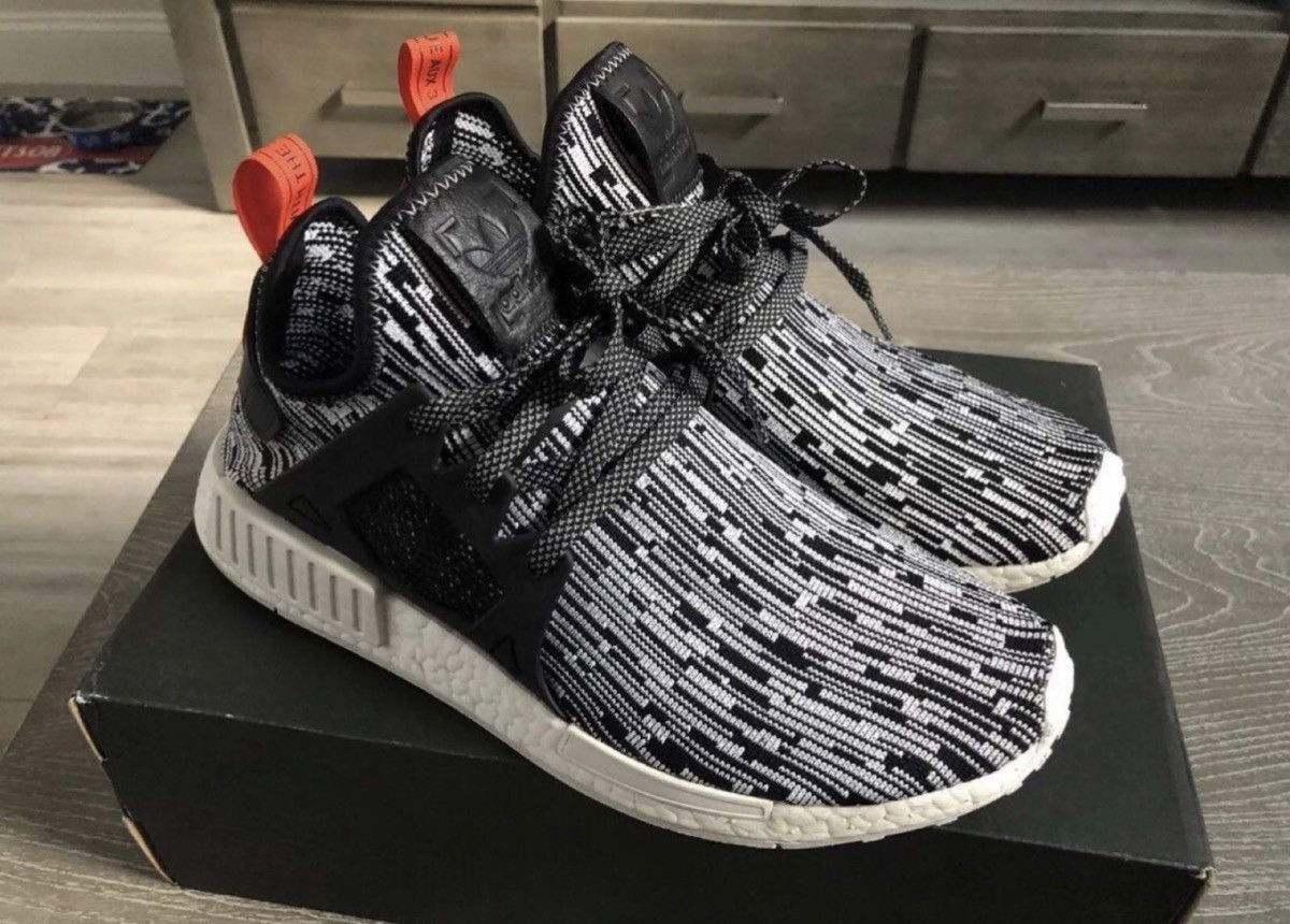 Adidas ADIDAS NMD XR1 Glitch Camo White Core Black Solar Red Sz 12 Size US 12 / EU 45 - 4 Thumbnail
