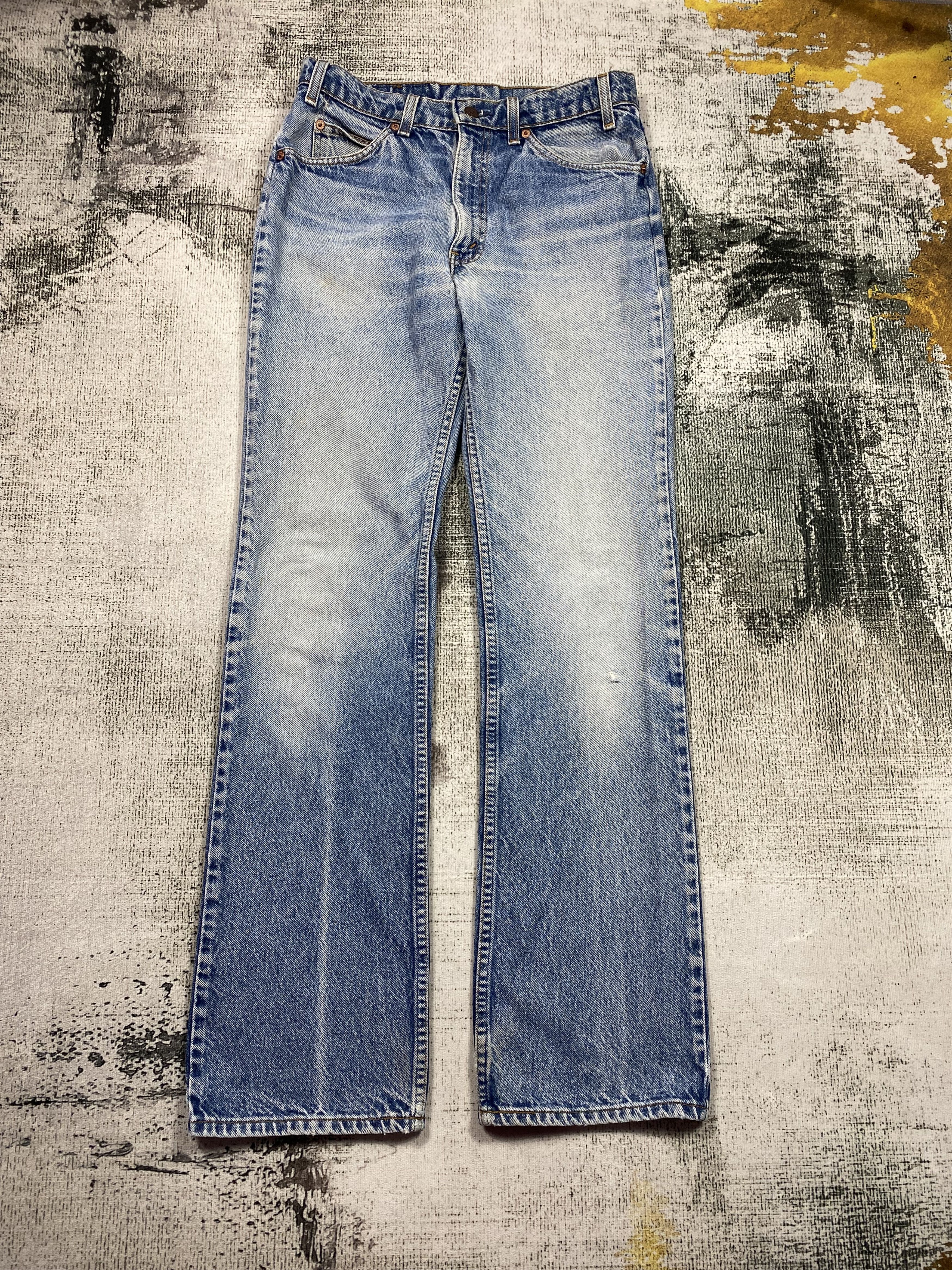 Levi's RARE🔥Levis 517 Jeans Bootcut Blue Distressed Orange Tab Size US 31 - 1 Thumbnail