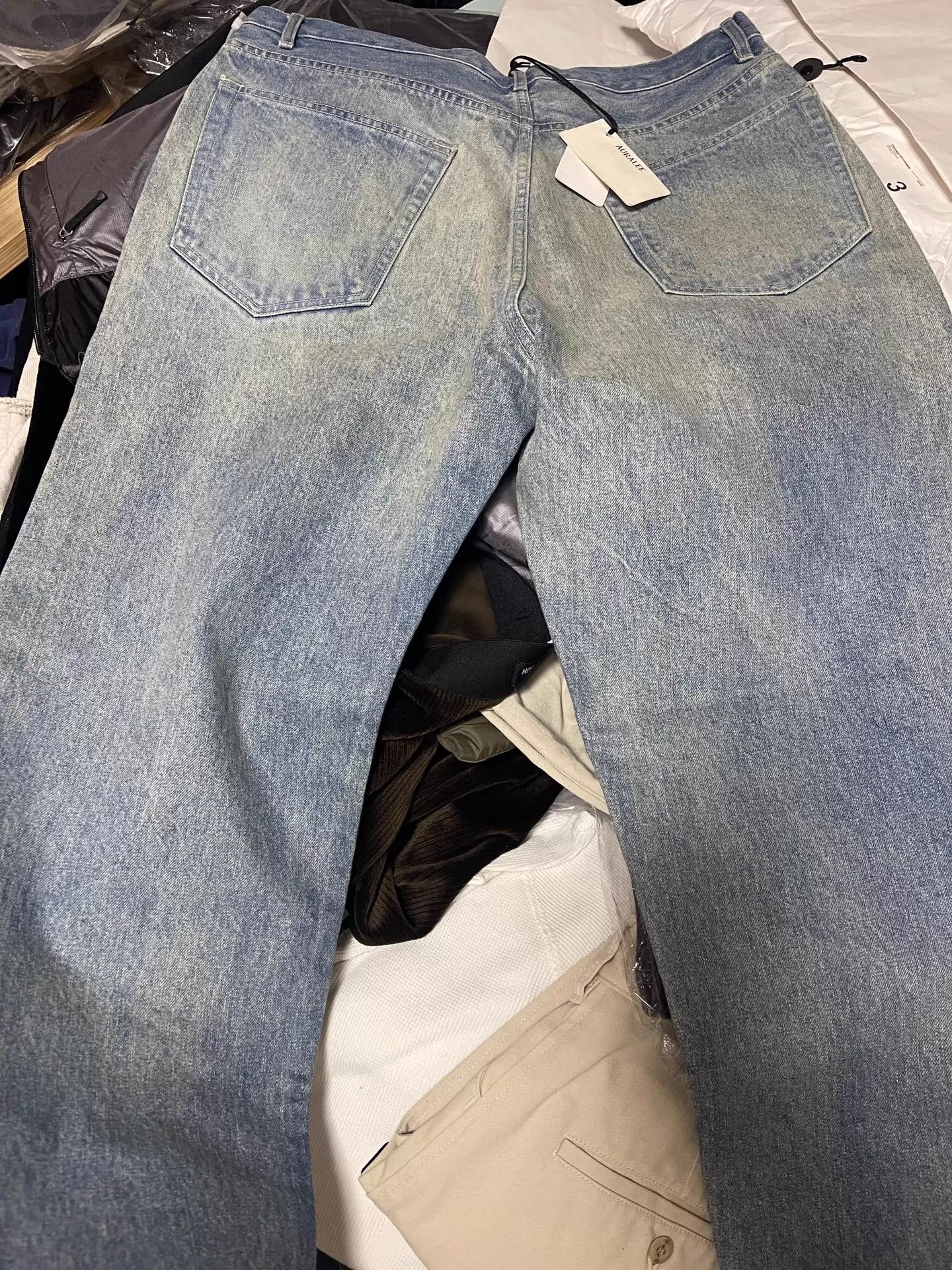 Auralee AURALEE SELVEDGE FADED HEAVY WIDE JEANS 24AW Size US 36 / EU 52 - 3 Thumbnail