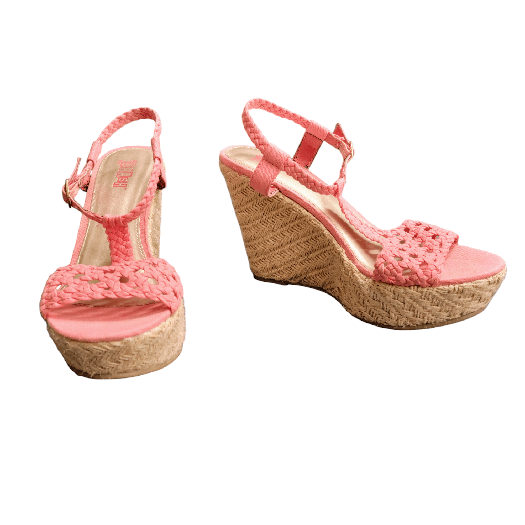 NBDN Nobrandedon Brash Pink Braided Platform High Heels Sandals Size US 9 / IT 39 - 5 Thumbnail