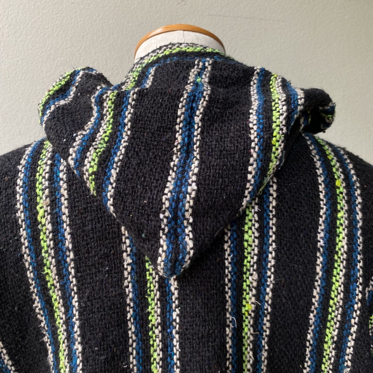 Vintage Black & Green Striped Baja Hoodie Size US M / EU 48-50 / 2 - 12 Thumbnail