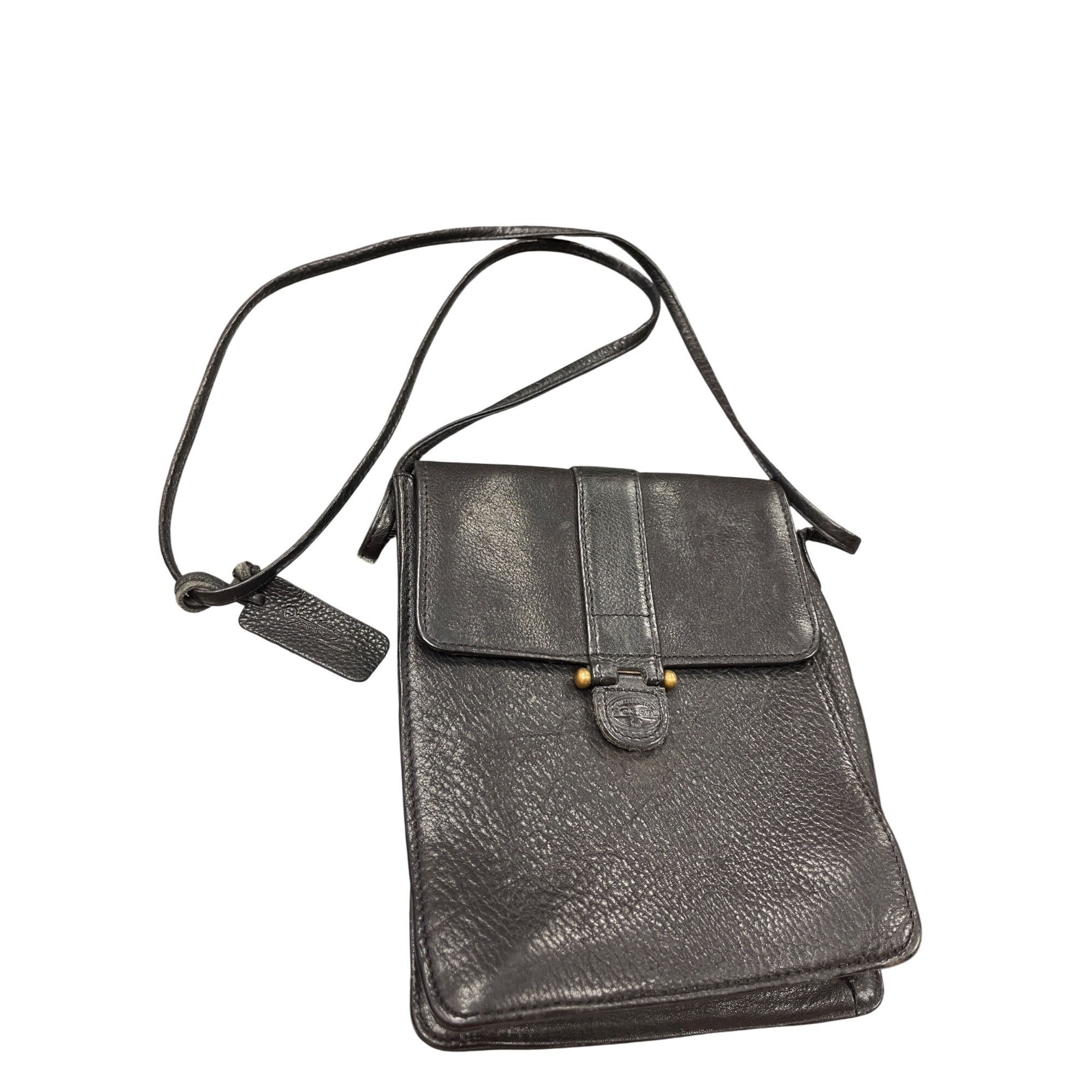 Fossil Fossil VTG wms black leather crossbody shoulder bag 8"x6.5"x Size ONE SIZE - 1 Thumbnail