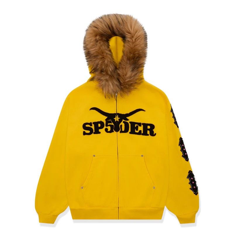 Spider Worldwide × Young Thug FUR HOODED ZIP UP SWEATSHIRT Spider Worldwide × Young Thug FUR HOODED ZIP UP SWEATSHIRT