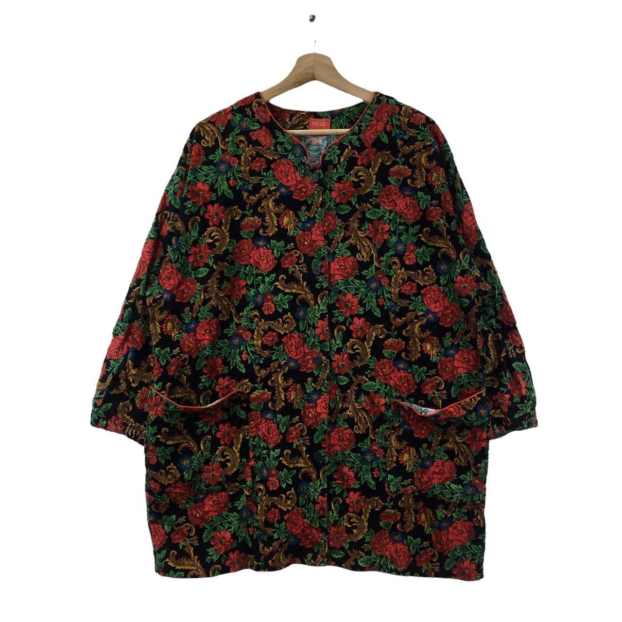 Kenzo Vtg KENZO PARIS AOP All Over Print Floral Roses Dress Size XL / US 12-14 / IT 48-50 - 1 Thumbnail