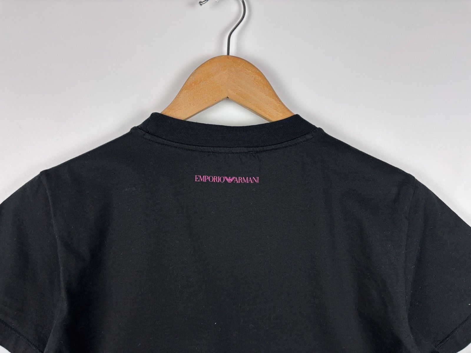 Emporio Armani Womens Emporio Armani Embroidered Logo T-Shirt Black Size 44 Size M / US 6-8 / IT 42-44 - 5 Thumbnail