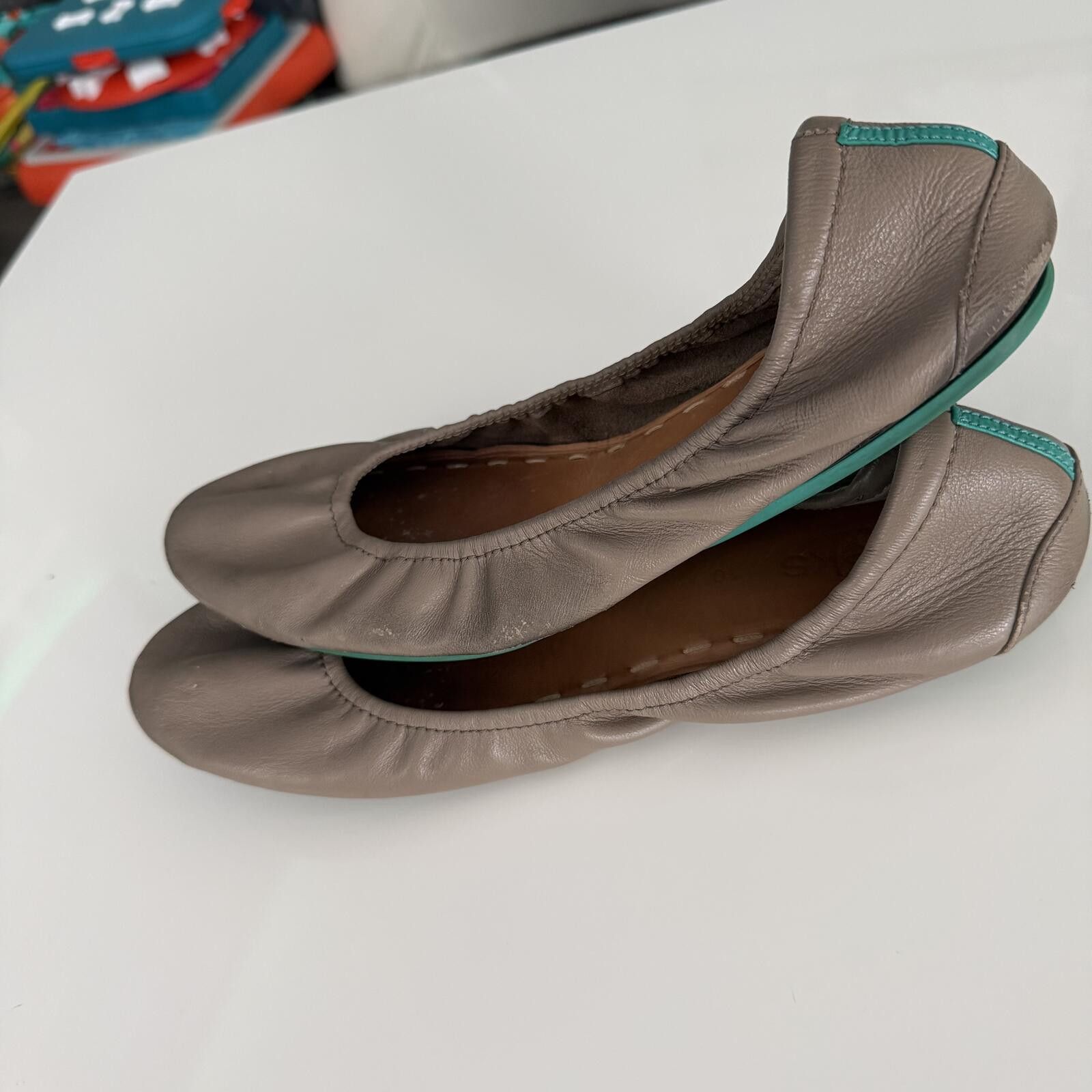 Andrew's Ties Tieks Taupe Leather Ballet Flats Size 10 Size US 10 / IT 40 - 4 Thumbnail
