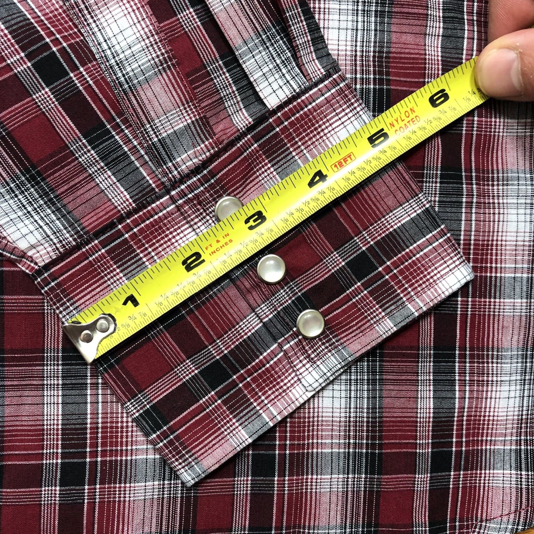 Wrangler Wrangler Pearl Snap Plaid Shirt Mens XL Red Long Sleeve Western Cowboy Size US XL / EU 56 / 4 - 7 Thumbnail
