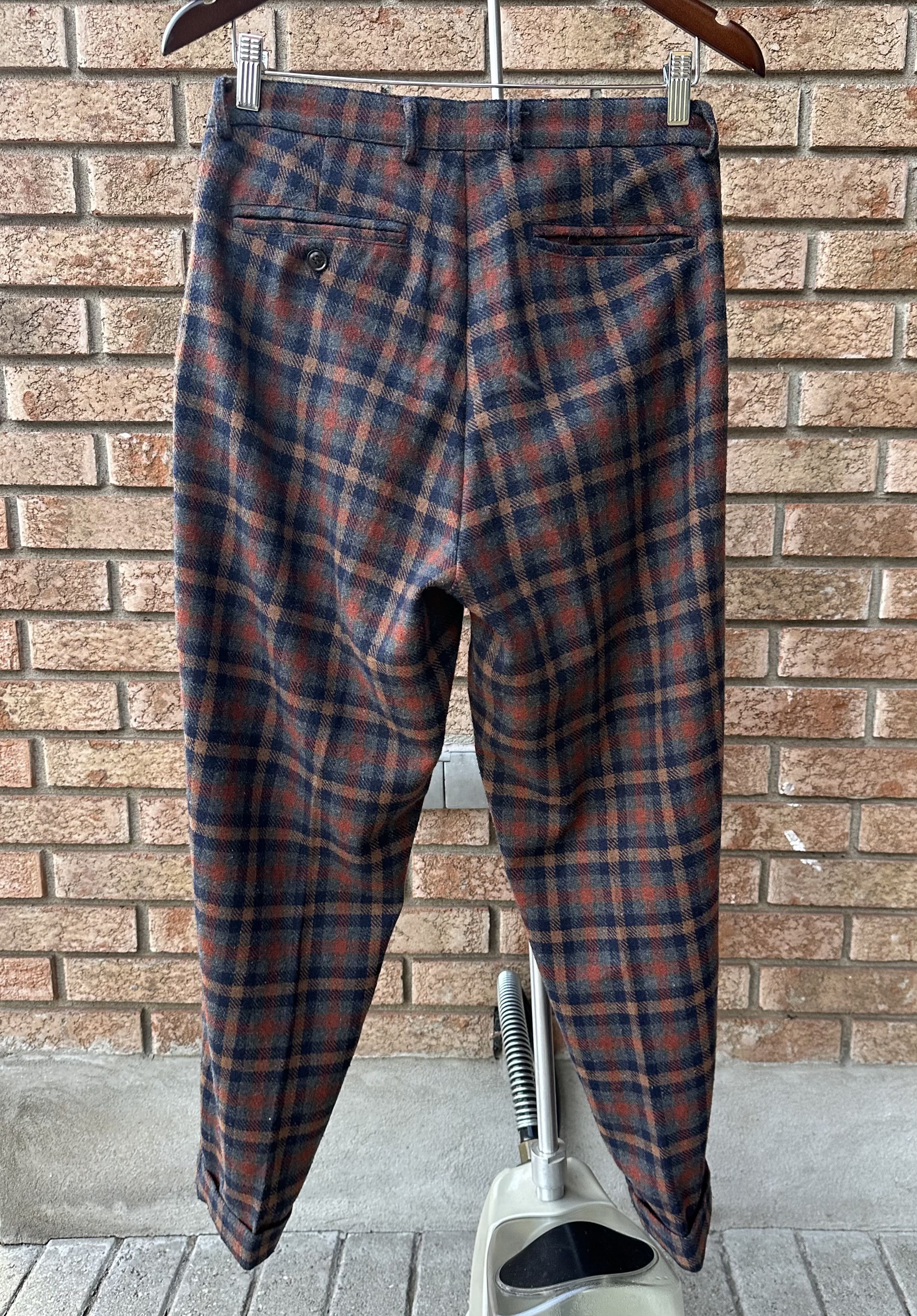 Vintage Pleated Flannel Trousers Size US 30 / EU 46 - 4 Thumbnail