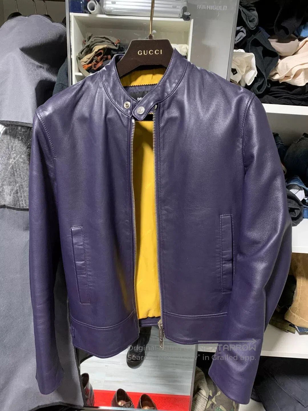 Dsquared2 dsquared2 leather jacket in soft lambskin. Size US M / EU 48-50 / 2 - 2 Thumbnail