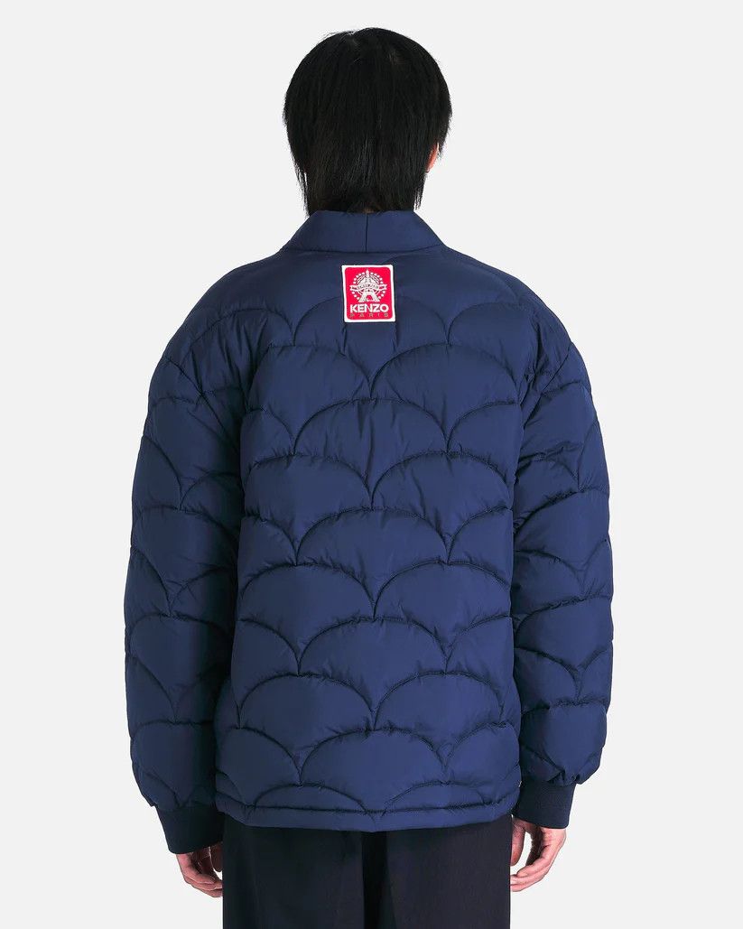 Kenzo o1s1v1r1oon0925 Seigaiha Light Down Kimono in Blue Size US M / EU 48-50 / 2 - 3 Thumbnail