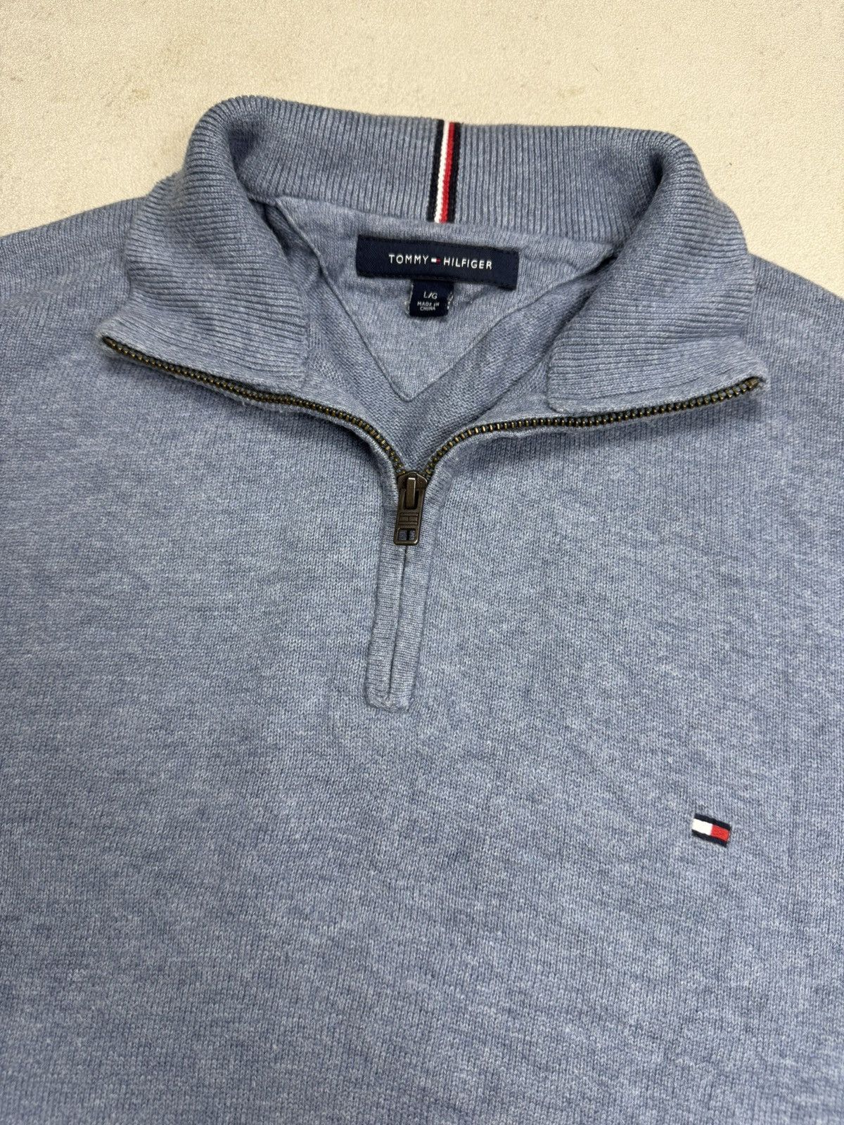 Tommy Hilfiger Tommy Hilfiger Knit Half Zip Sweater Jumper Size US L / EU 52-54 / 3 - 3 Thumbnail