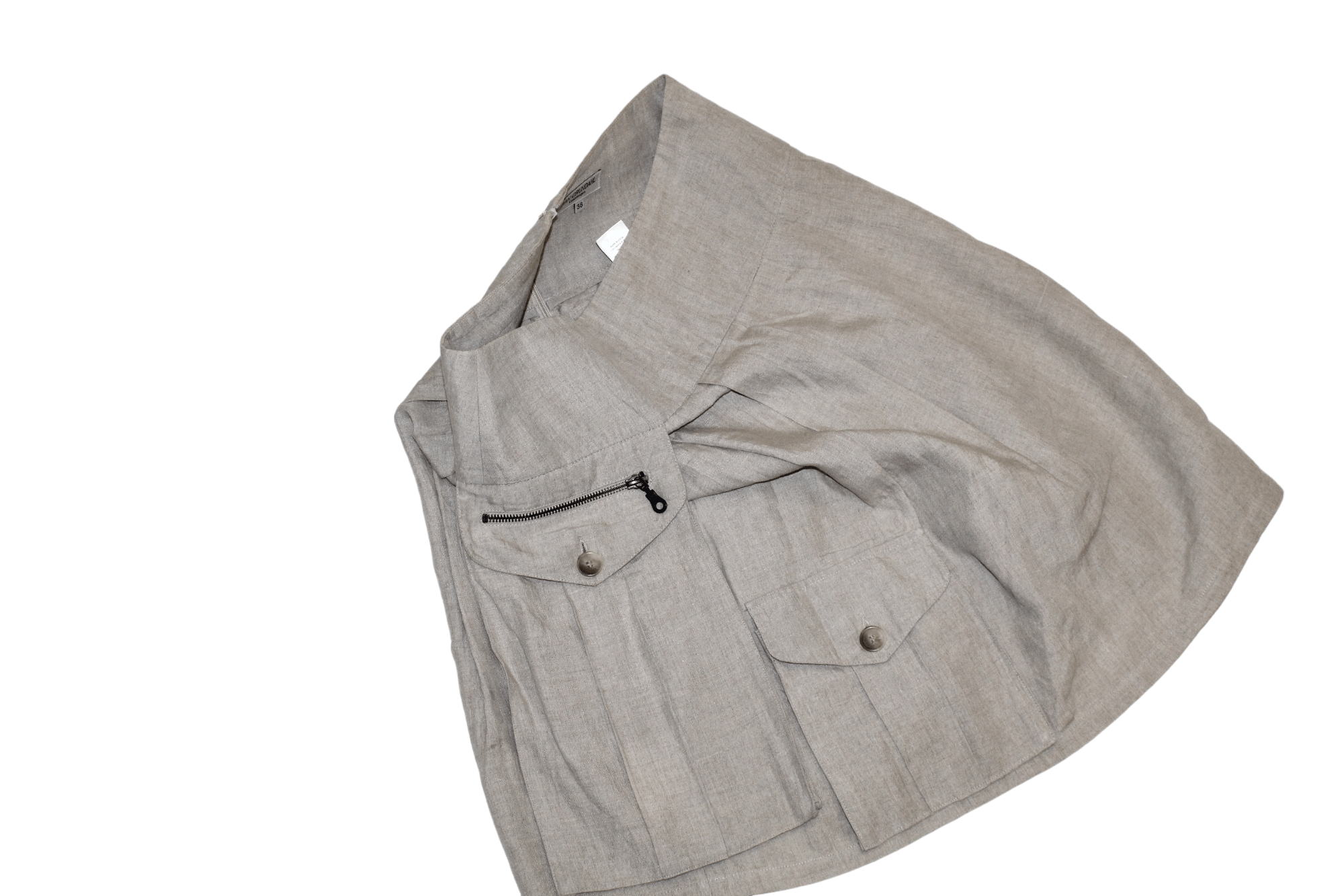 Ivan Grundahl Ivan Grundahl Linen Pleated Cargo Patch Pockets Skirt Size 32" / US 10 / IT 46 - 11 Thumbnail