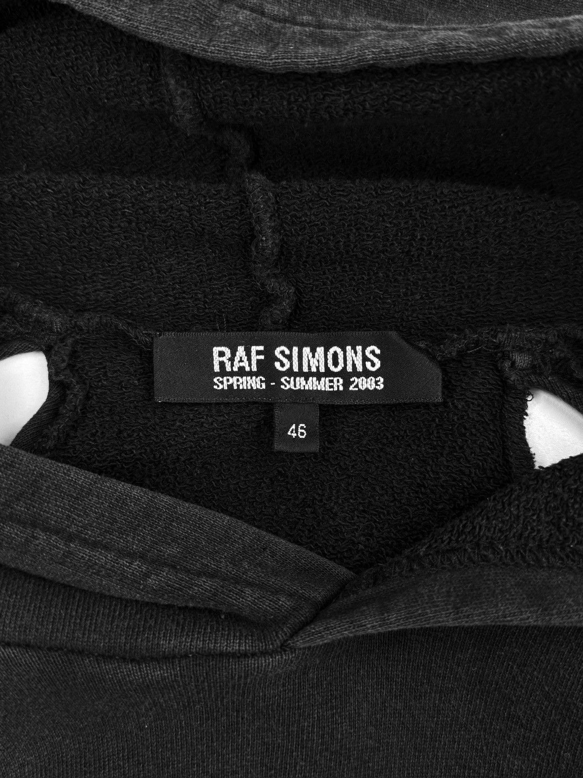Raf Simons SS03 Raf Simons ‘New Kids Inc.’ Cut Out Slate Grey Hoodie Size US S / EU 44-46 / 1 - 5 Thumbnail