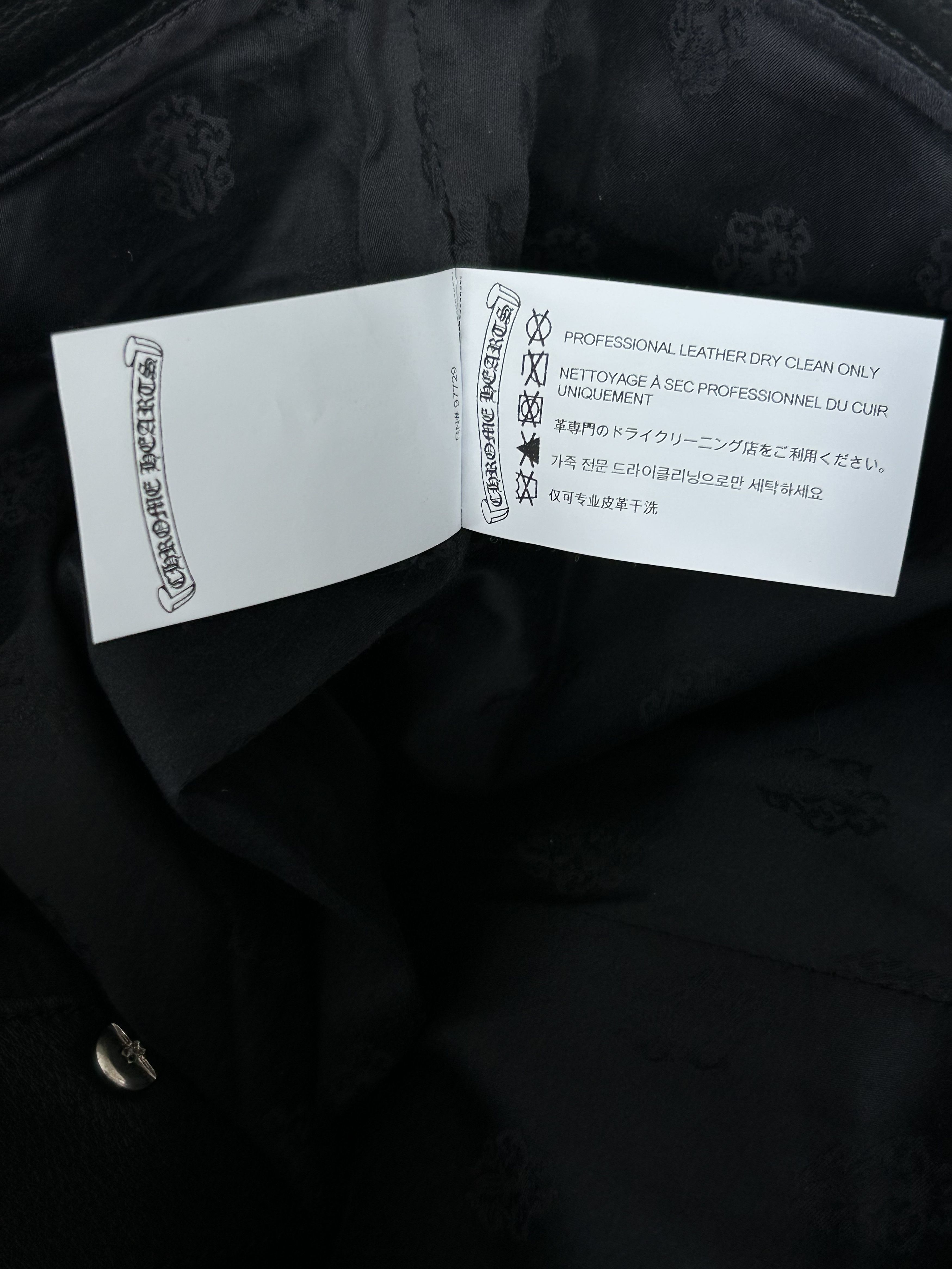 Chrome Hearts Chrome Hearts Black Leather Fleur Knee Pants Size US 29 - 5 Thumbnail