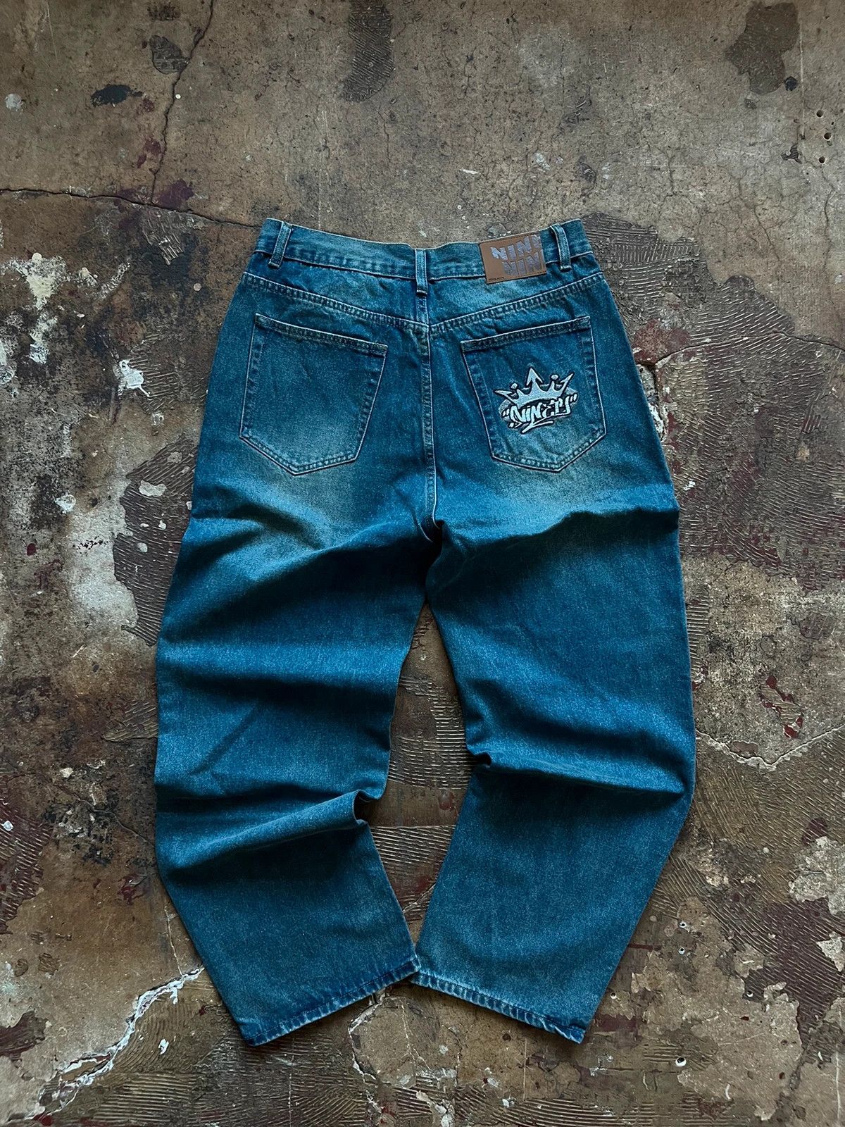 Vintage Nine Nine Vintage Embroidery Baggy Jeans Size US 40 / EU 56 - 1 Thumbnail