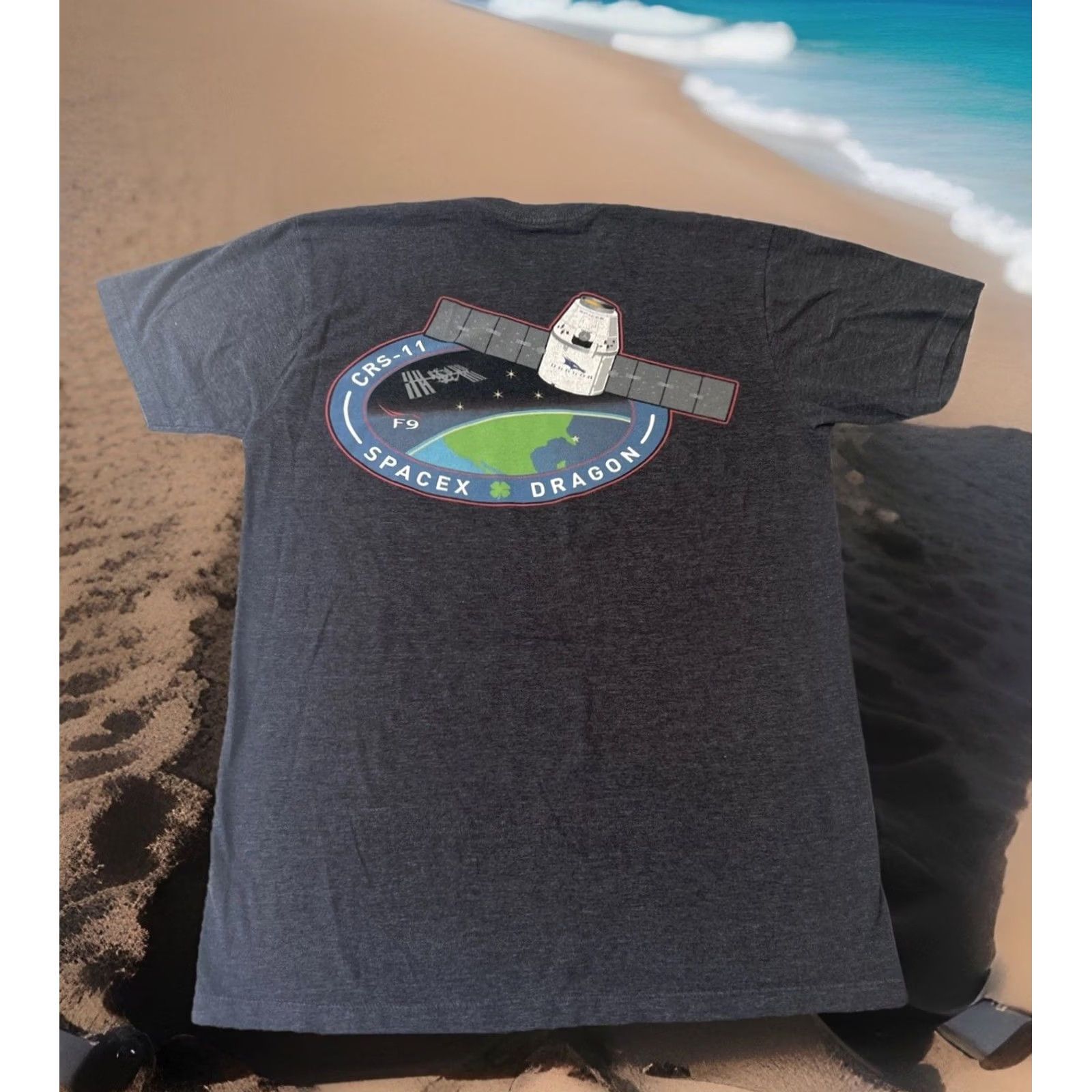 Vintage VINTAGE SpaceX Shirt Space Gray Graphic Print Crew Neck Short Sleeve Unisex Adults Medium Size US M / EU 48-50 / 2 - 2 Thumbnail