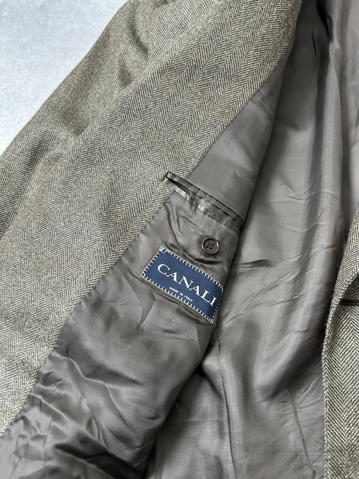 Canali Canali blazer tweed made in italy mens L Size 46L - 5 Thumbnail