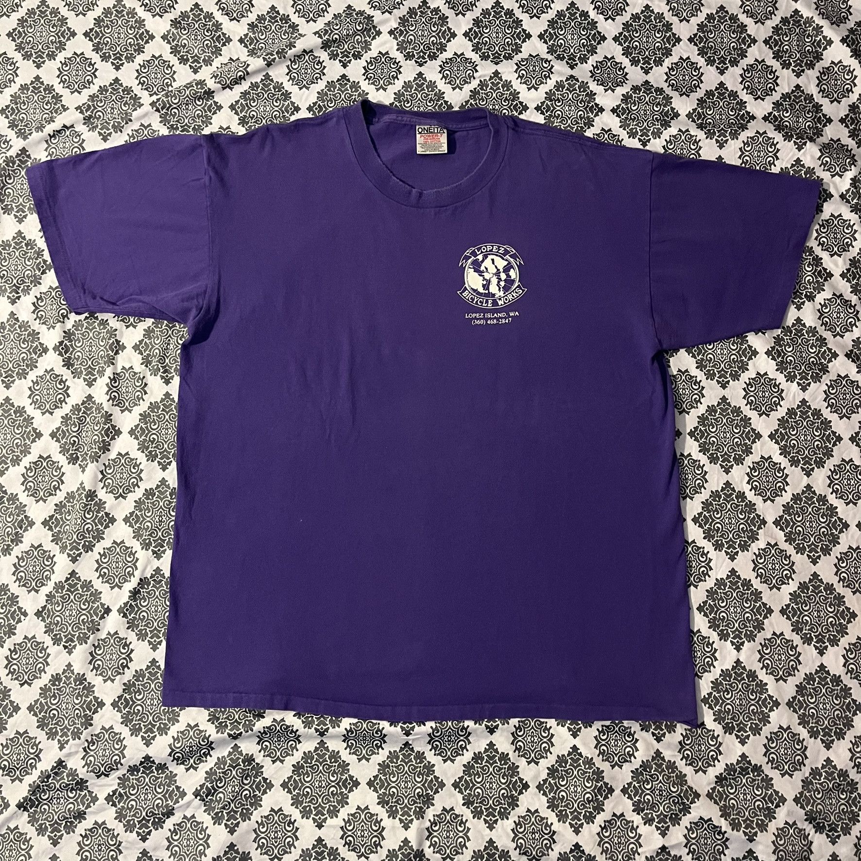 Vintage Vintage 90s Lopez Bicycle Works Single Stitched Graphic Tee Size US XL / EU 56 / 4 - 3 Thumbnail