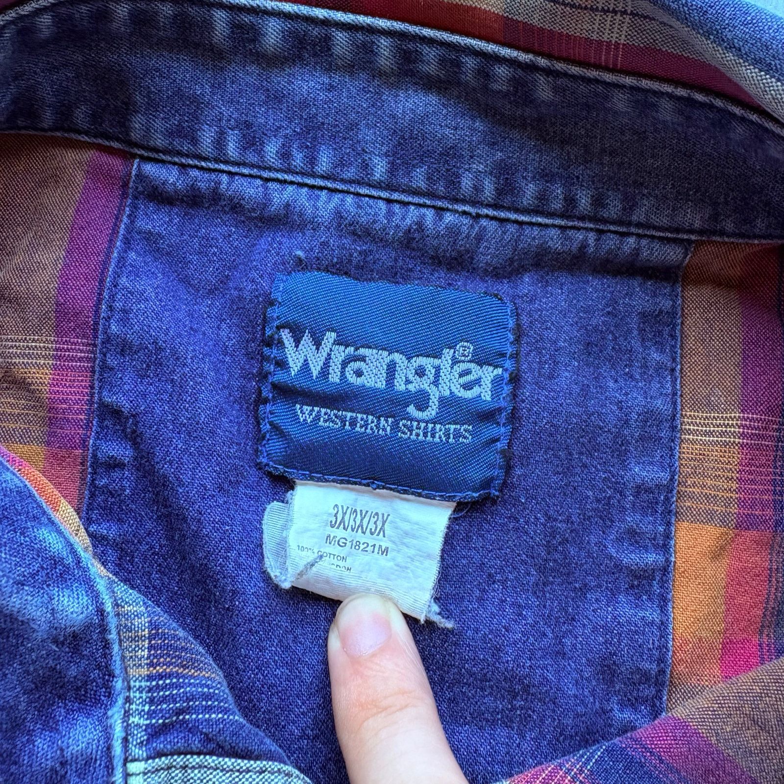Wrangler Vintage Wrangler Pearl Snap Western Shirt Size US XXL / EU 58 / 5 - 3 Thumbnail
