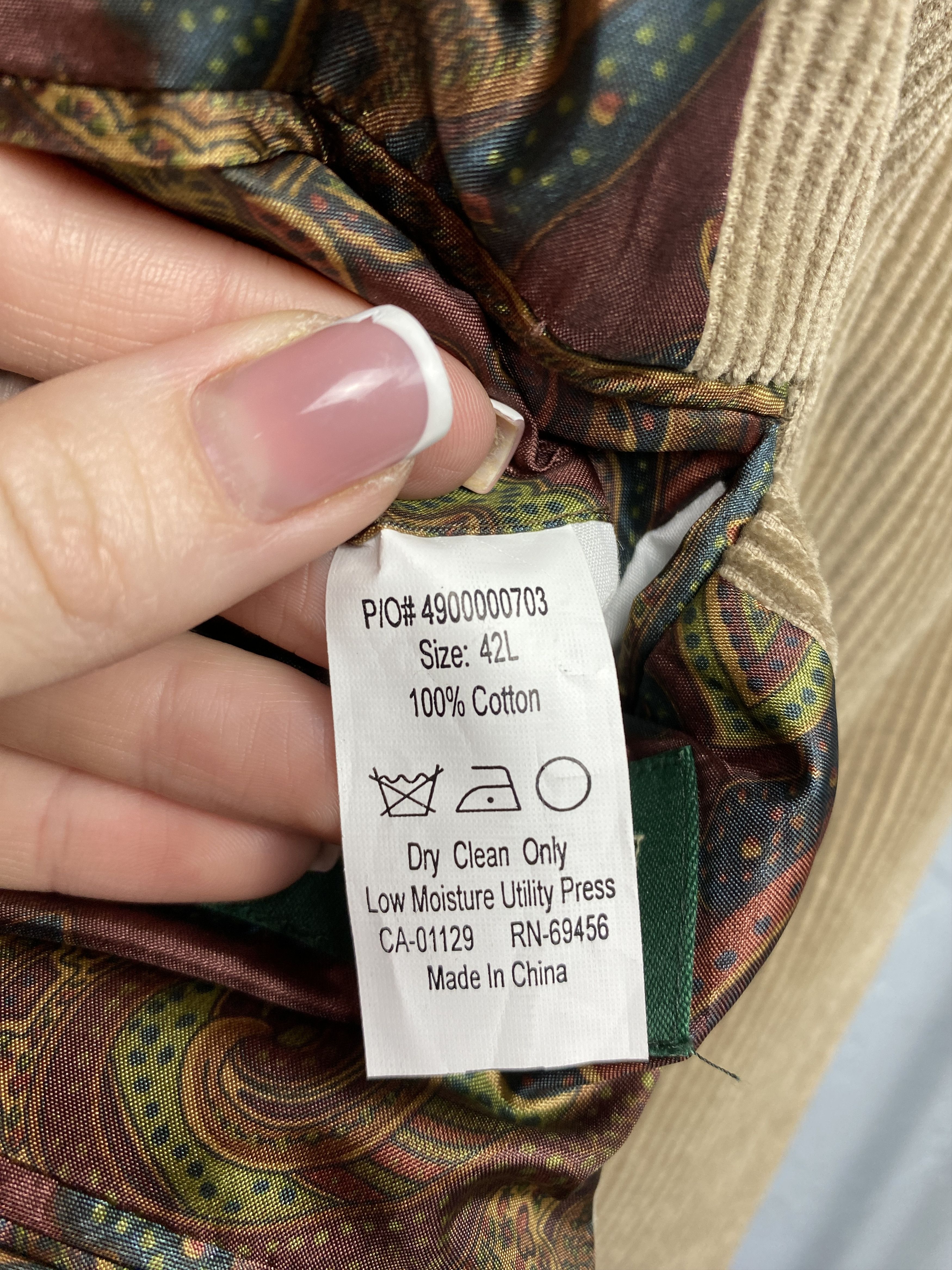 Polo Ralph Lauren Polo Ralph Lauren Vintage Mens Corduroy Blazer Jacket Size US L / EU 52-54 / 3 - 6 Thumbnail