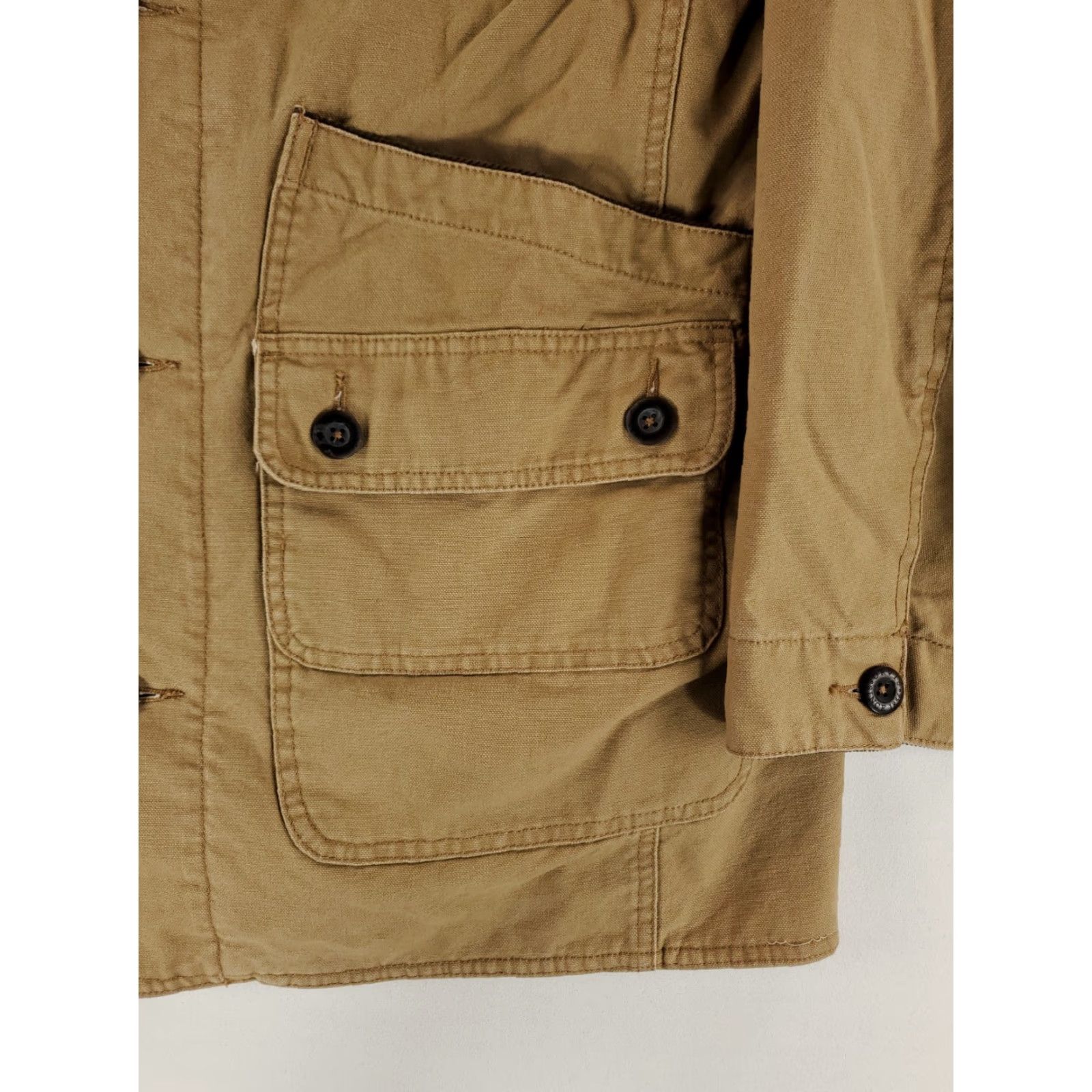 Orvis Orvis Jacket Chore Barn Coat Corduroy Collar Brown Tan Button Up Mens L Brown Canvas Cotton Chore Barn Coat Mens L Size US L / EU 52-54 / 3 - 2 Thumbnail