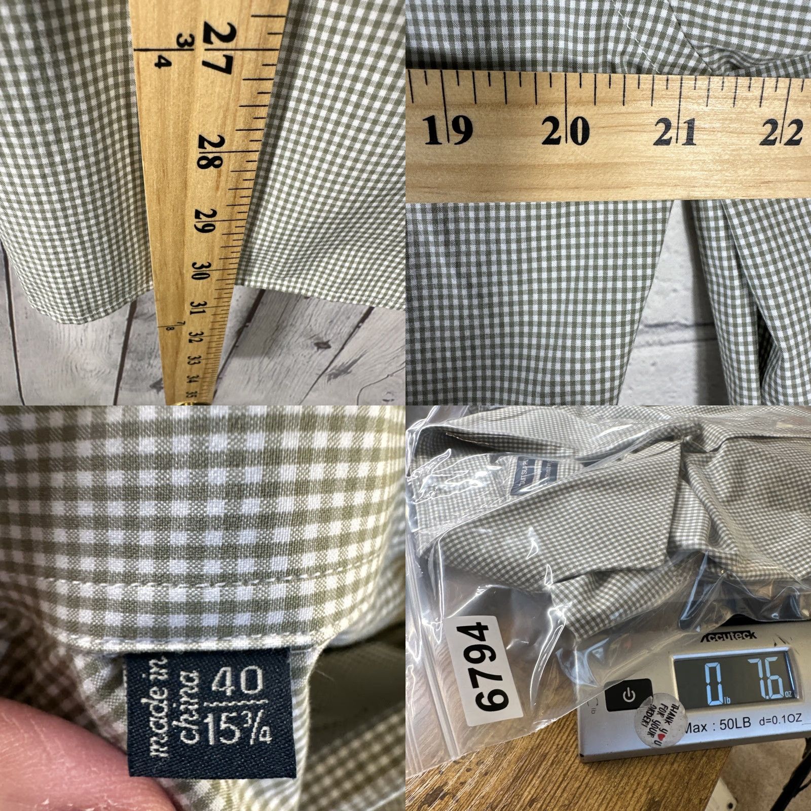 Suitsupply Suitsupply Dress Shirt Mens 40 15-3/4 Brown Cotton Two Ply Gingham Shirt Size 40R - 8 Thumbnail