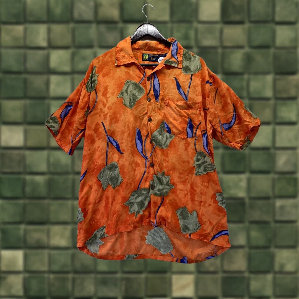 Vintage VINTAGE Roundy Bay Mens Tulip Bright Orange Button Up Shirt Size L-7870 Size US L / EU 52-54 / 3 - 1 Thumbnail