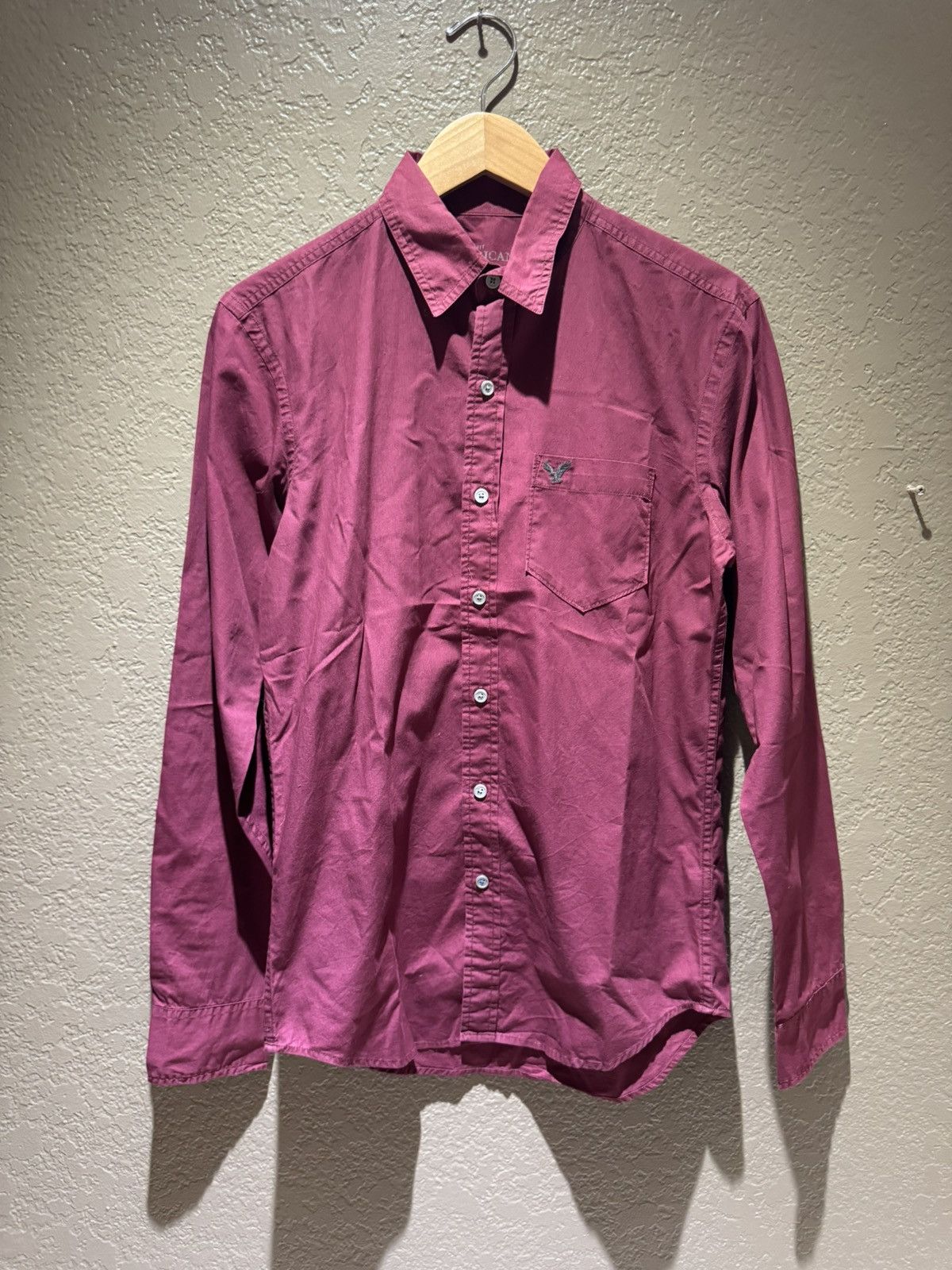 American Eagle Outfitters Vintage Burgundy American Eagle Button Up XS Maroon Button Size US XS / EU 42 / 0 - 1 Thumbnail