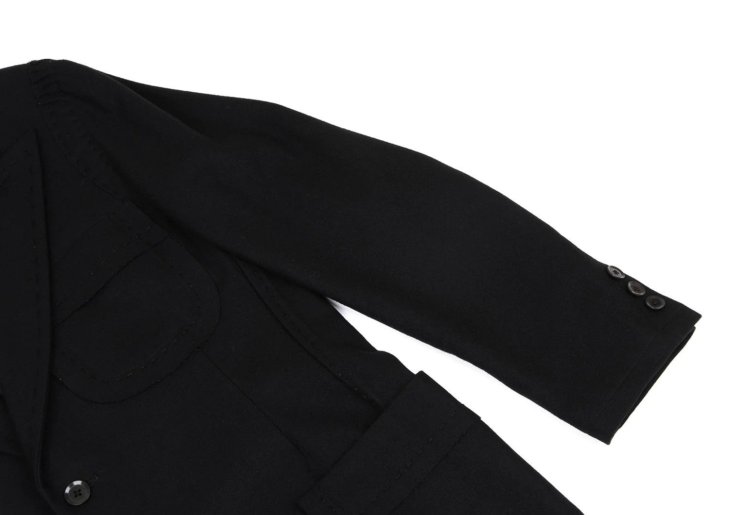 Yohji Yamamoto Yohji Yamamoto Wool Cut Stitch Design Jacket Size US L / EU 52-54 / 3 - 8 Thumbnail