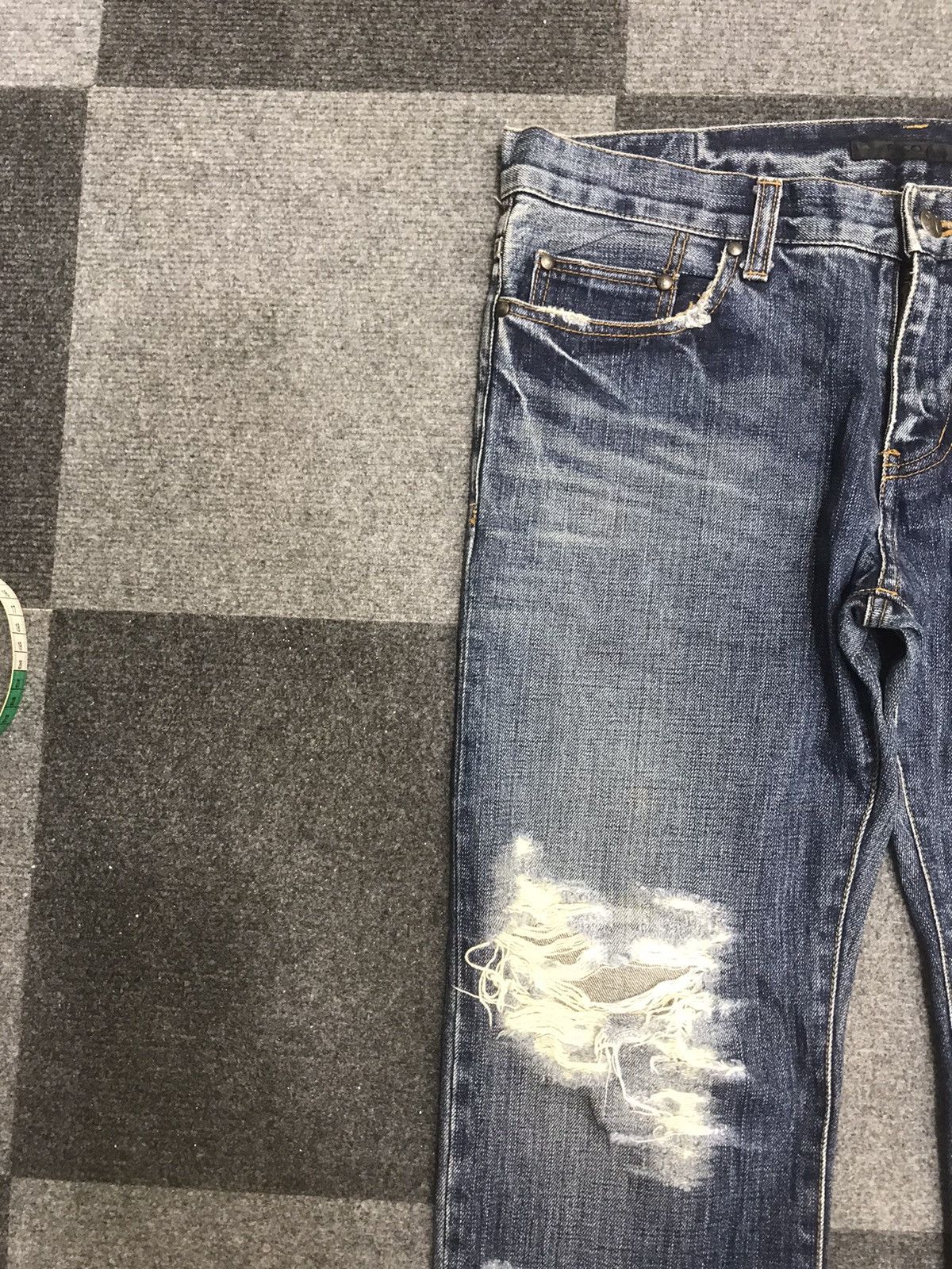 Designer × Japanese Brand RICO Japan Designer Slim Fit Distressed Jeans Size US 33 - 5 Thumbnail