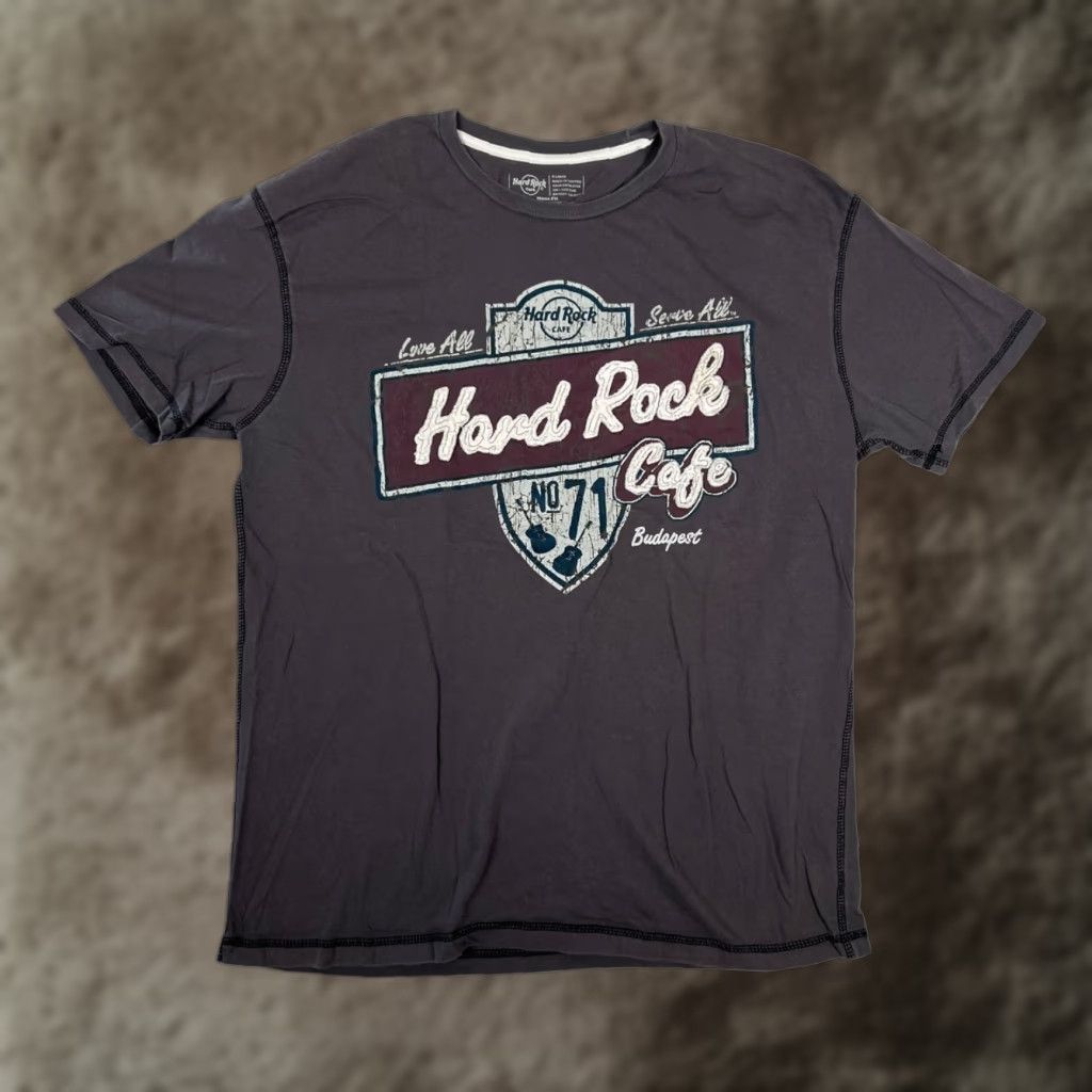 Hard Rock Cafe VINTAGE Hard Rock Cafe Budapest T-Shirt XL Gray Embroidered 90s Men Shirt Size US XL / EU 56 / 4 - 1 Thumbnail