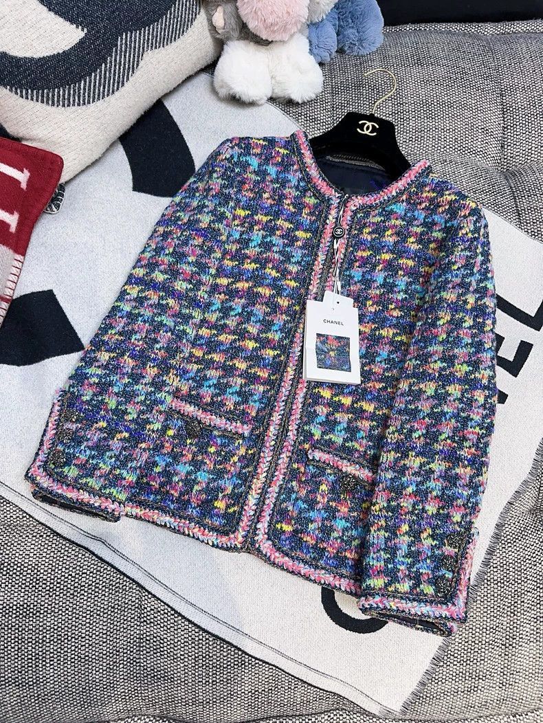 Chanel Chanel Colorful Houndstooth Tweed Jacket Size M / US 6-8 / IT 42-44 - 7 Thumbnail