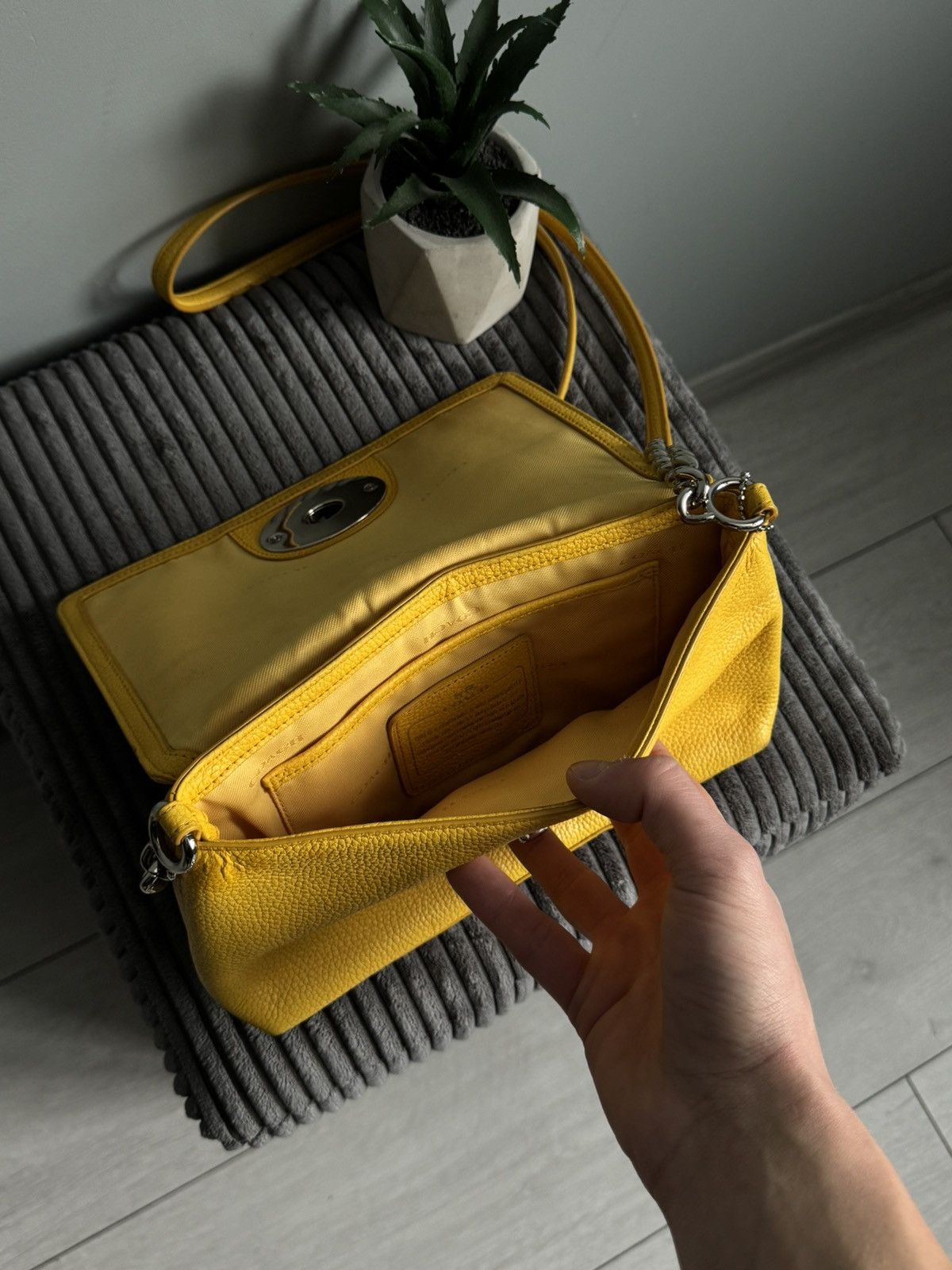 Coach Coach Crosstown Yellow Crossbody Leather Luxury Bag Size ONE SIZE - 15 Thumbnail