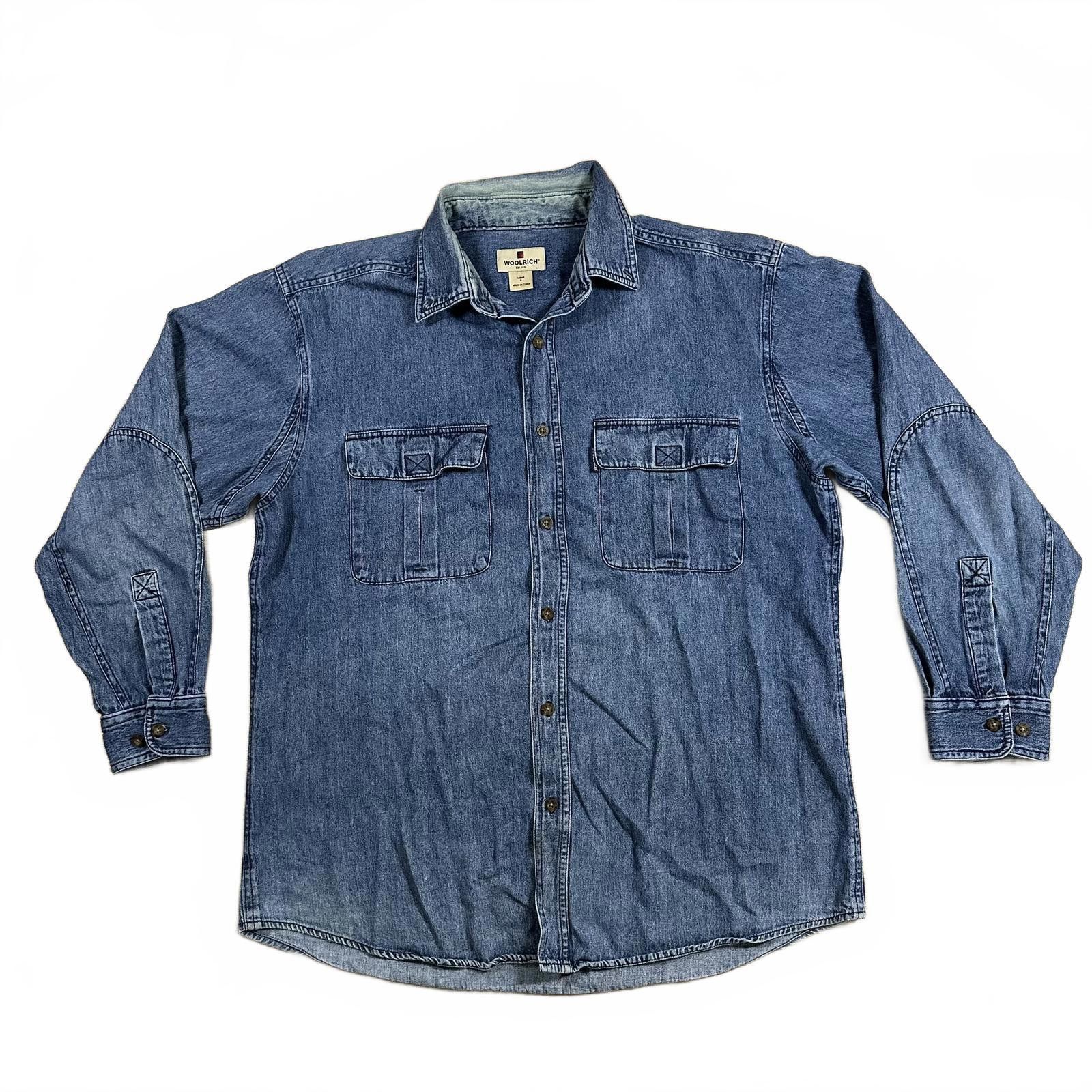 Woolrich Woolen Mills Woolrich Men's Denim Jacket Large Blue Vintage Size US L / EU 52-54 / 3 - 1 Thumbnail