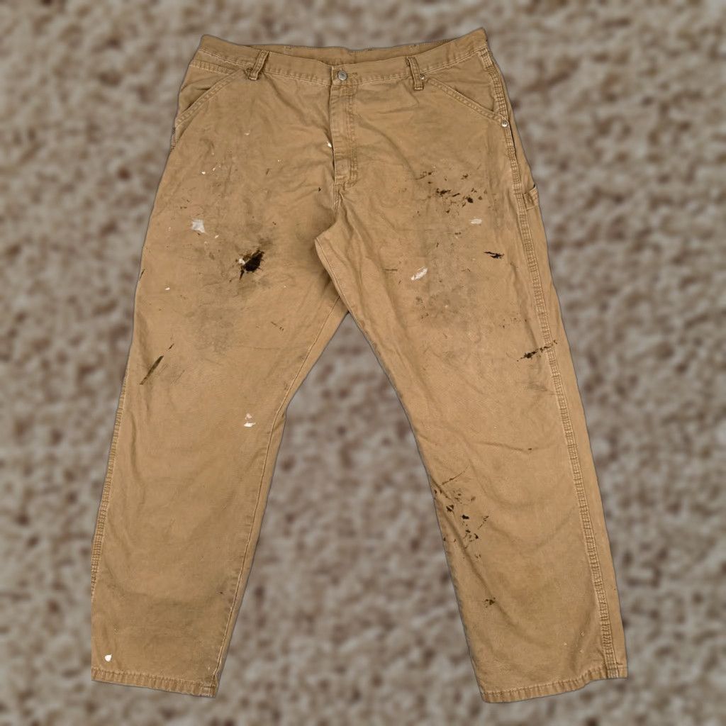 Wrangler Wrangler Jeans Men 40x32 Beige Straight Leg Denim 5-Pocket Regular Fit Belt Loop 40 in Inseam Cotton Blend Vintage No Mens Size US 40 / EU 56 - 1 Thumbnail