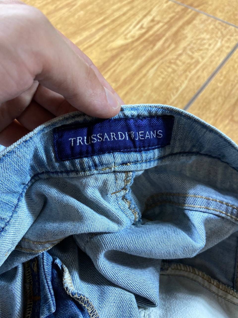 Trussardi × Vintage Vintage Short Denim Trussardi Flared Style Double Waist Size US 32 / EU 48 - 10 Thumbnail