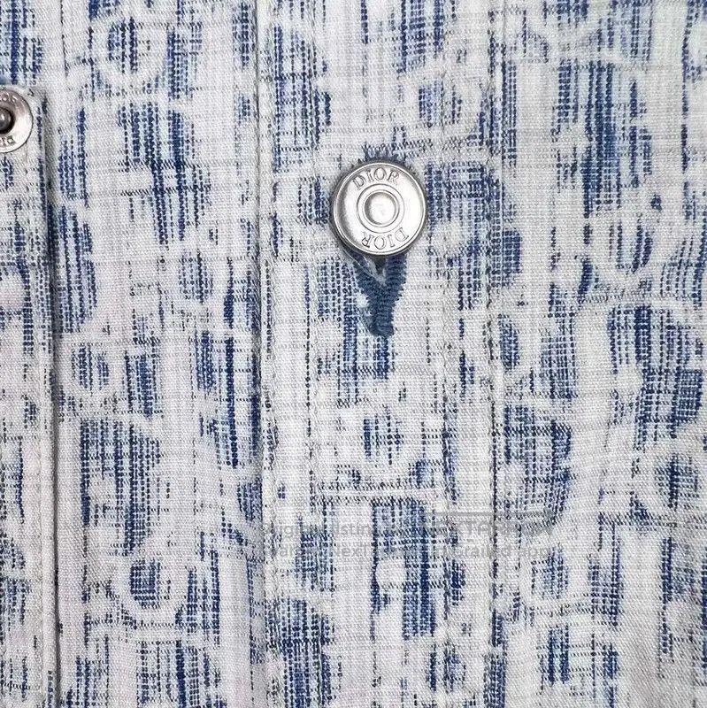 Dior Dior Light Blue Cotton Button-Up Shirt . Size US XL / EU 56 / 4 - 3 Thumbnail