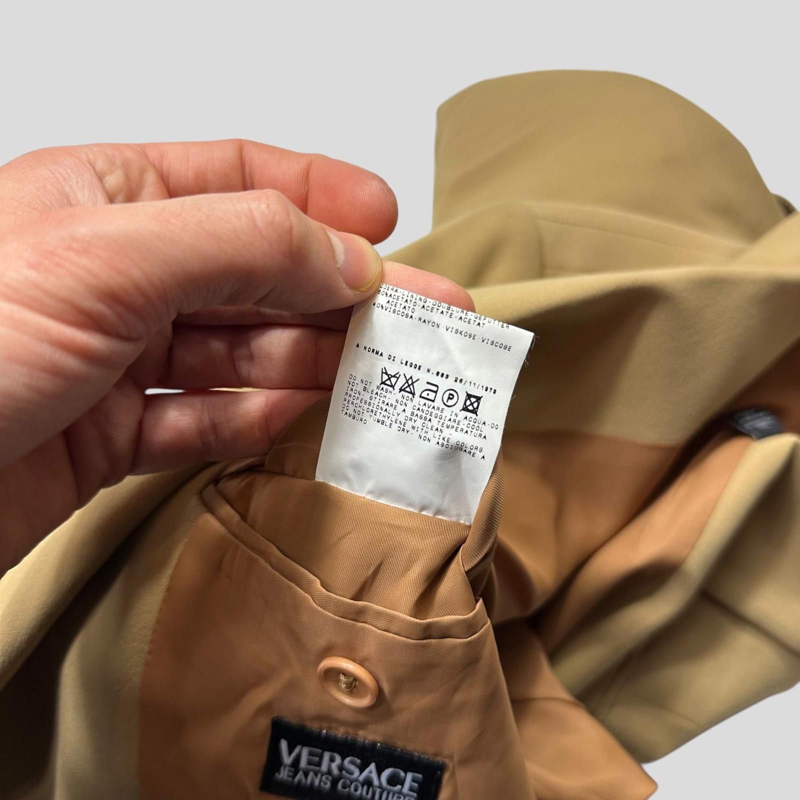Versace Versace Jeans Couture 00’s Camel Rayon Blazer Jacket - M/L Size US L / EU 52-54 / 3 - 8 Thumbnail