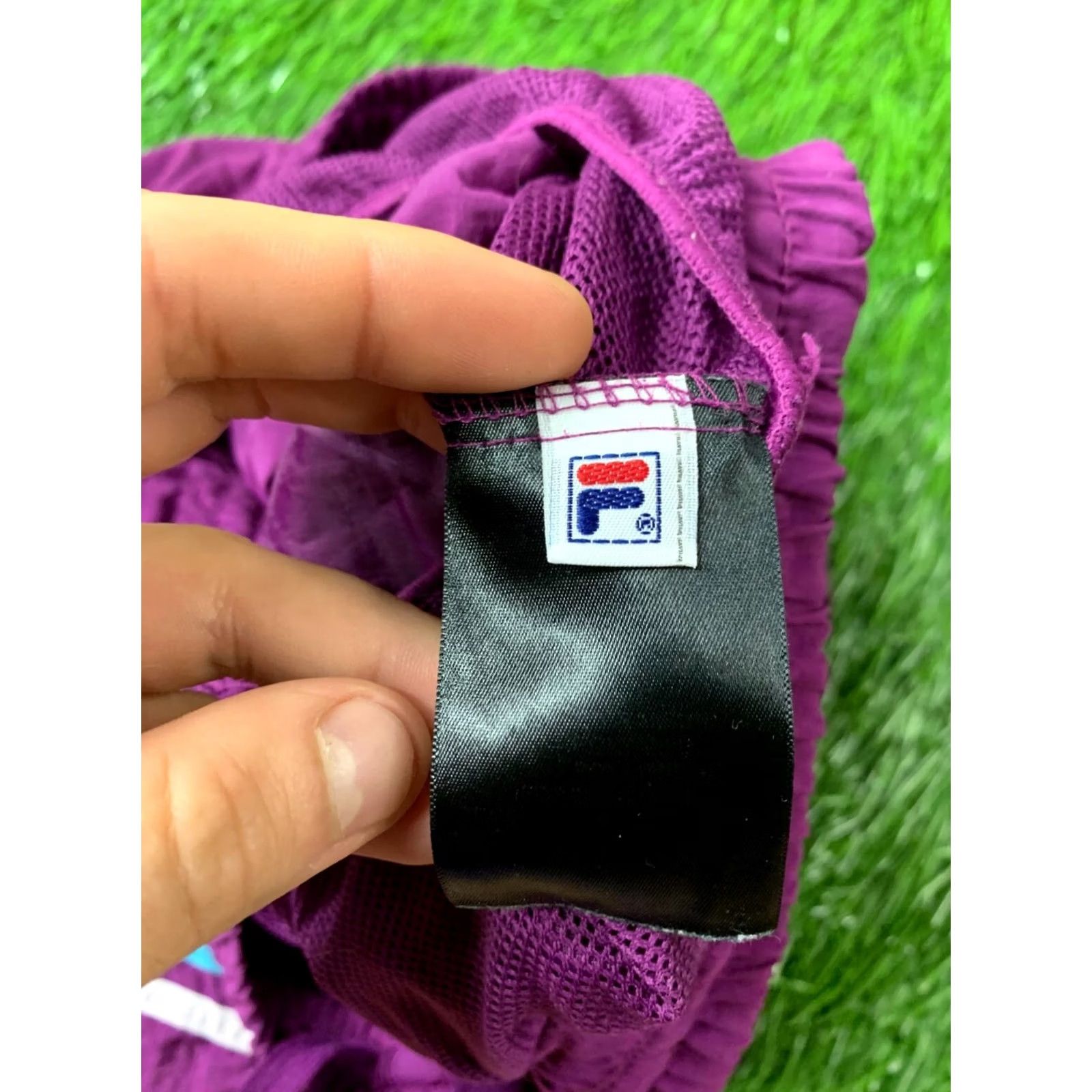 Fila FILA SPORT ORIGINAL MEN BEACH SHORTS L Purple Mint Pink Solid Logo Beach Size US 33 - 5 Thumbnail