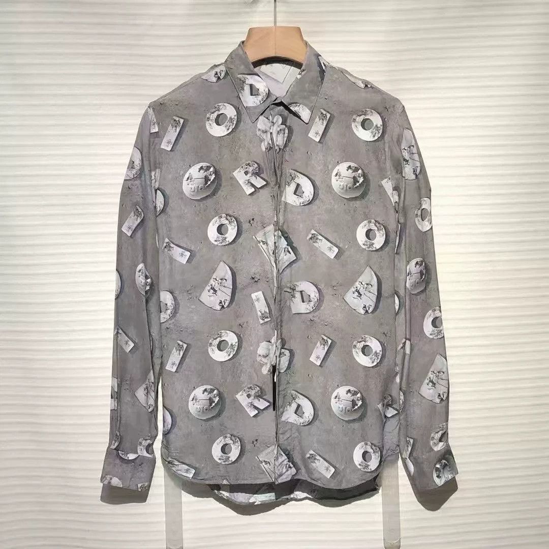 Dior DIOR x Daniel Arsham Runway Logo Print Shirt Size US M / EU 48-50 / 2 - 1 Thumbnail