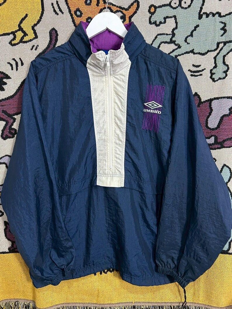 Umbro Vintage 90s Umbro Half Zip Jacket size L Size US L / EU 52-54 / 3 - 1 Thumbnail
